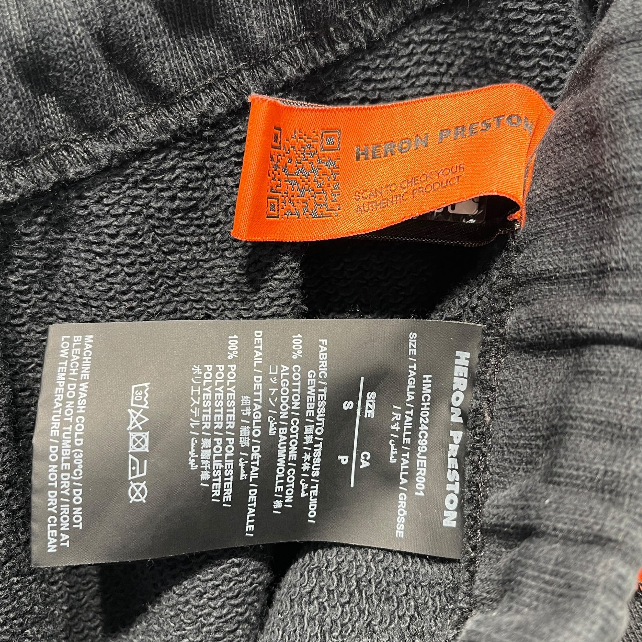 HERON PRESTON/Pants/S/Cotton/BLK/Graphic/cntmb joggers view 3