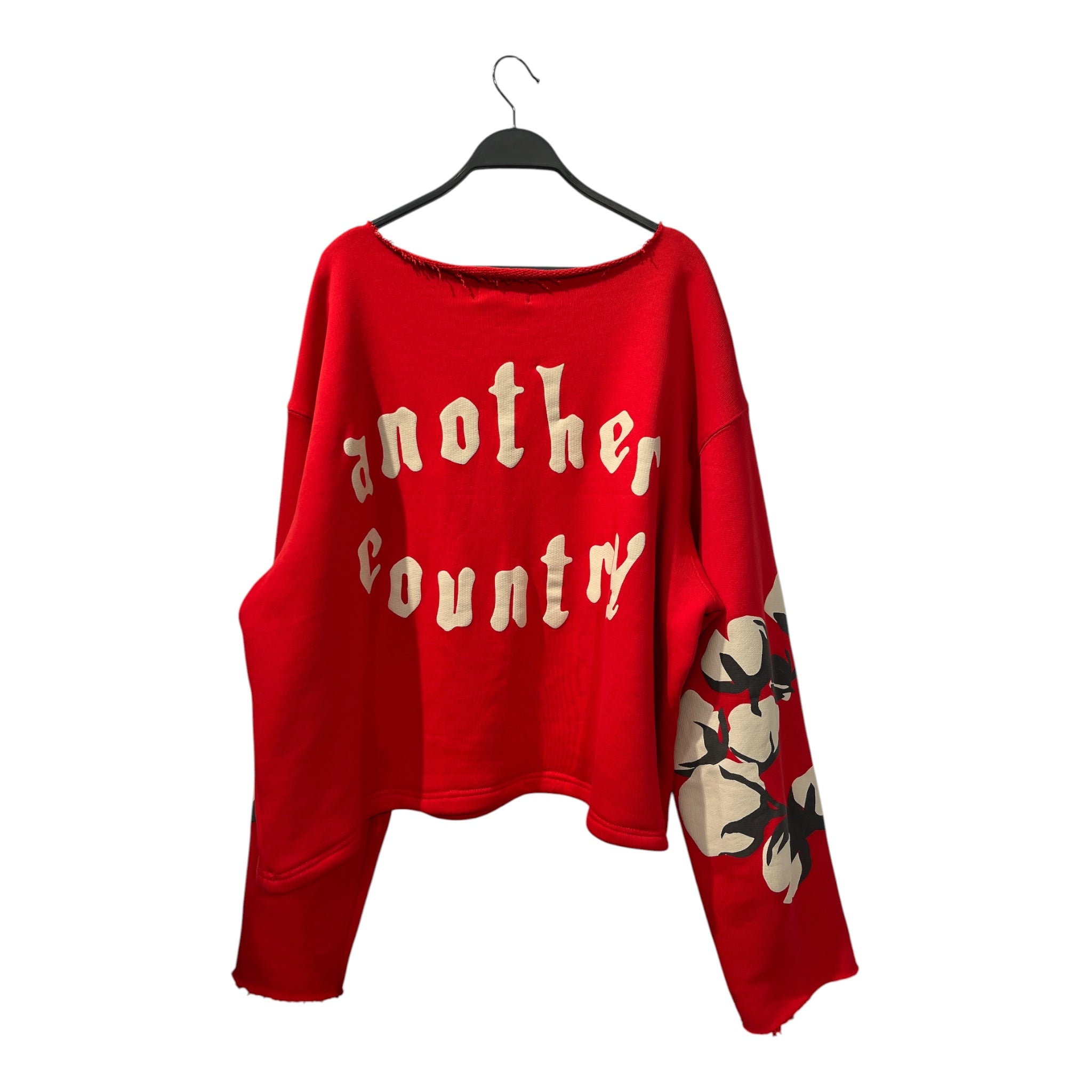 DENIM TEARS/Sweatshirt/XL/Cotton/RED/COTTON WREATH, MISSING CUFFS view 3