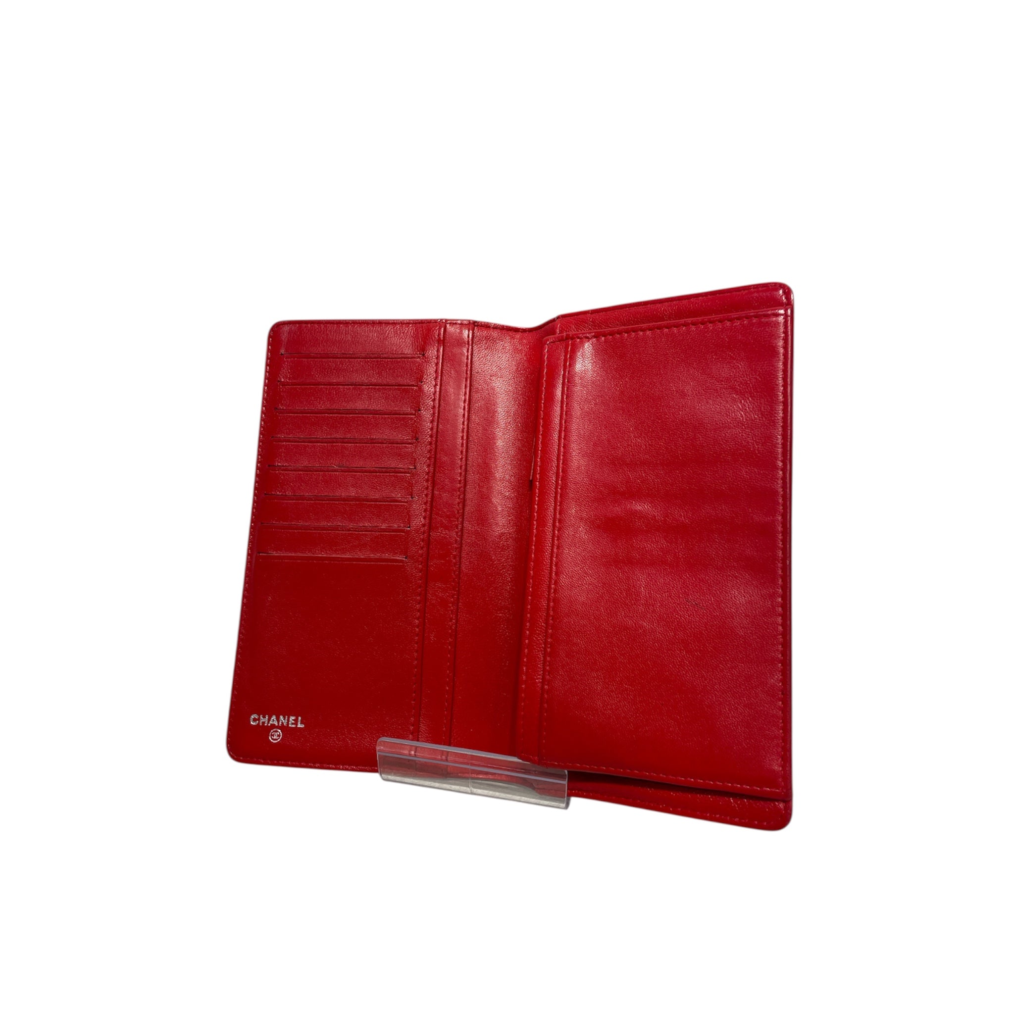 CHANEL/Long Wallet/Leather/RED/Boy Flap Long Wallet view 3