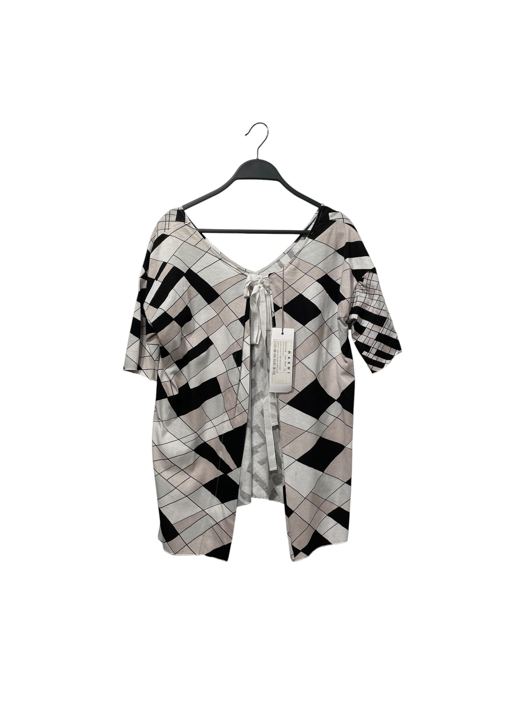 MARNI///SS Blouse/40/All Over Print/Cotton/WHT//W [Designers] Essentials/ view 2