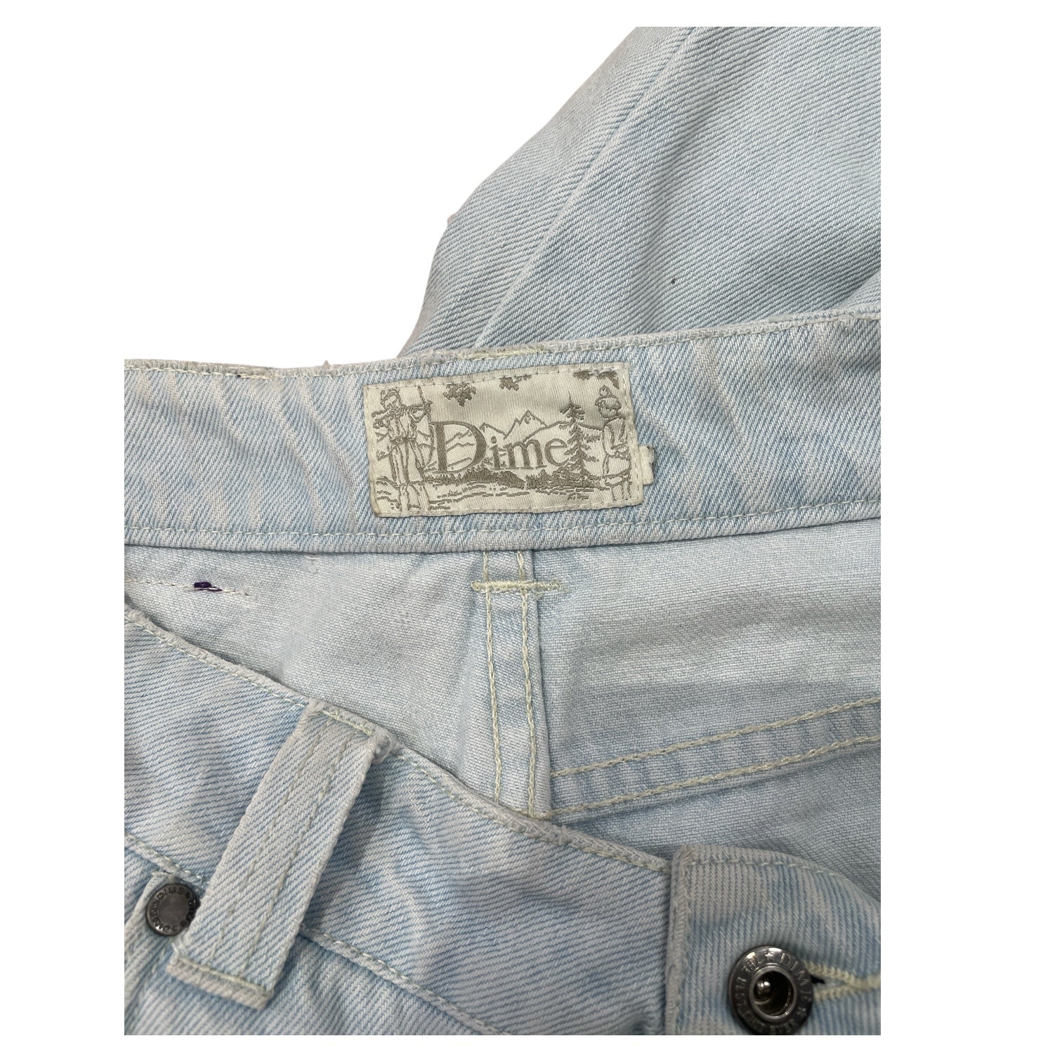 Dime/Straight Pants/32/Denim/BLU/Light wash baggy skate denim view 3