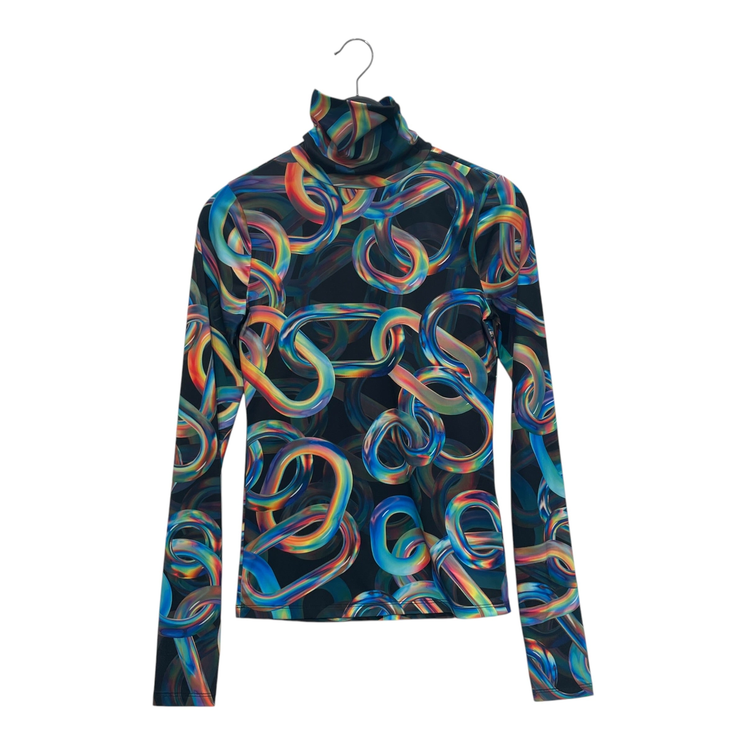 ESSENTIEL ANTWERP/LS Blouse/0/All Over Print/Polyester/BLK/CHAINS GRAPHIC view 1