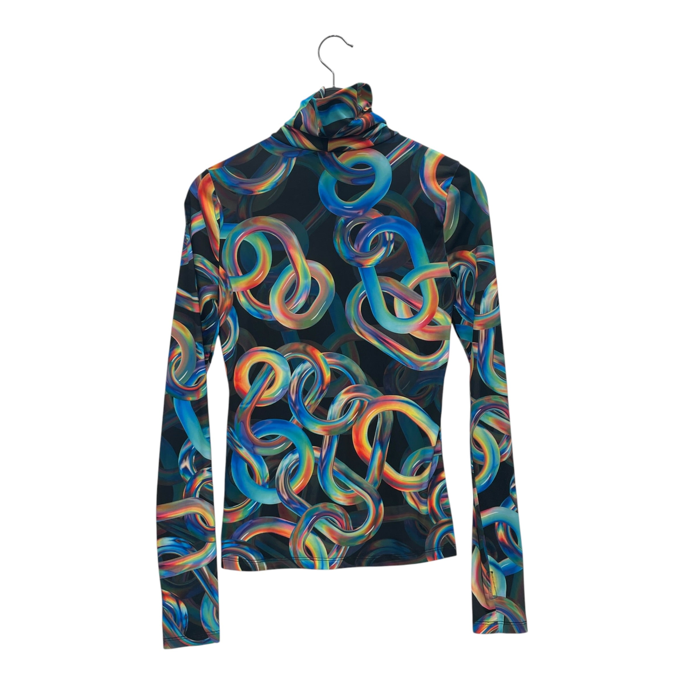ESSENTIEL ANTWERP/LS Blouse/0/All Over Print/Polyester/BLK/CHAINS GRAPHIC view 2