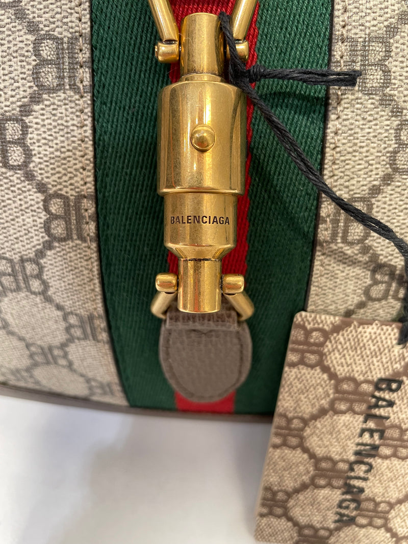 BALENCIAGA/Hand Bag/Monogram/Leather/KHK/GUCCI
