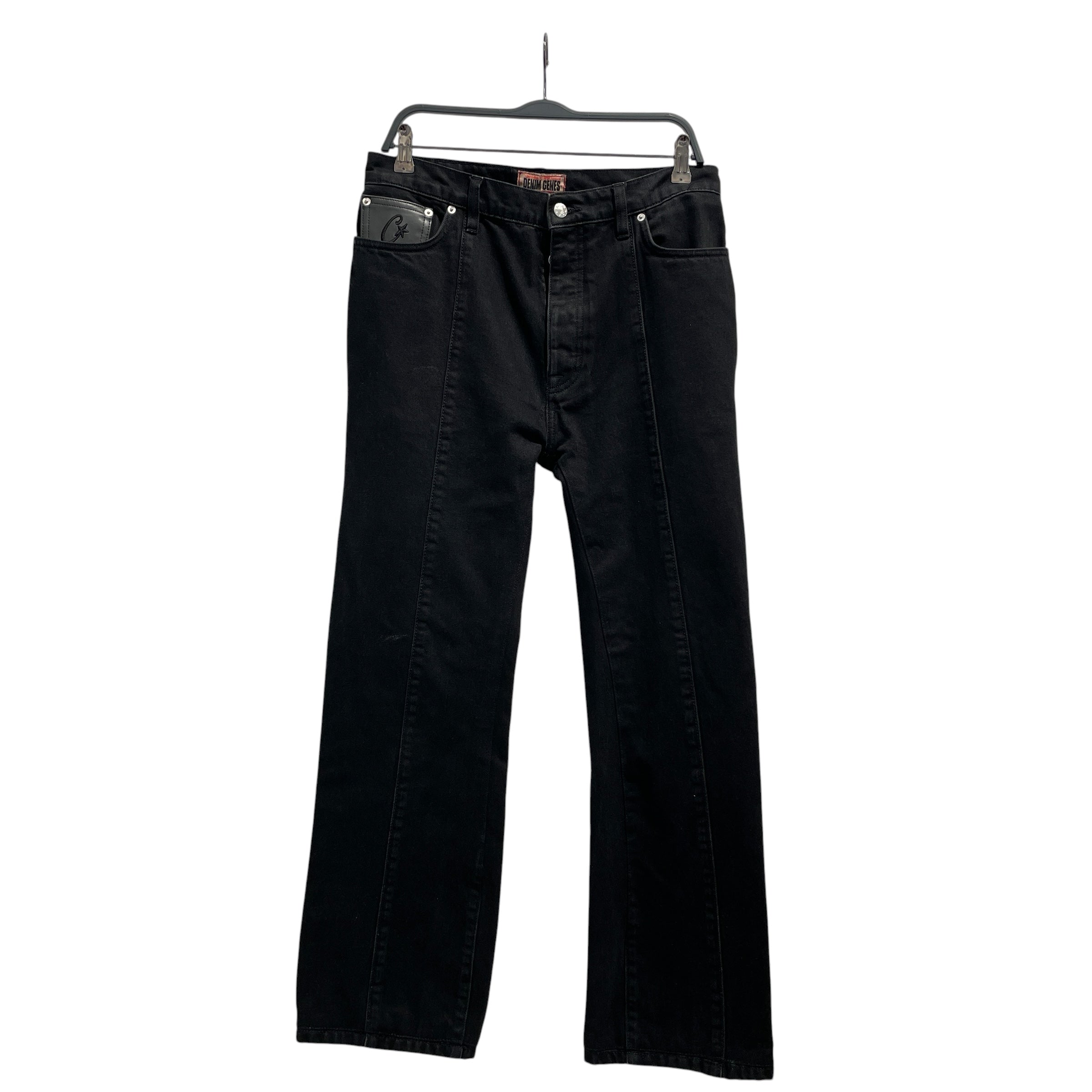 Corteiz/Straight Pants/L/Denim/BLK/embroidered stars view 1