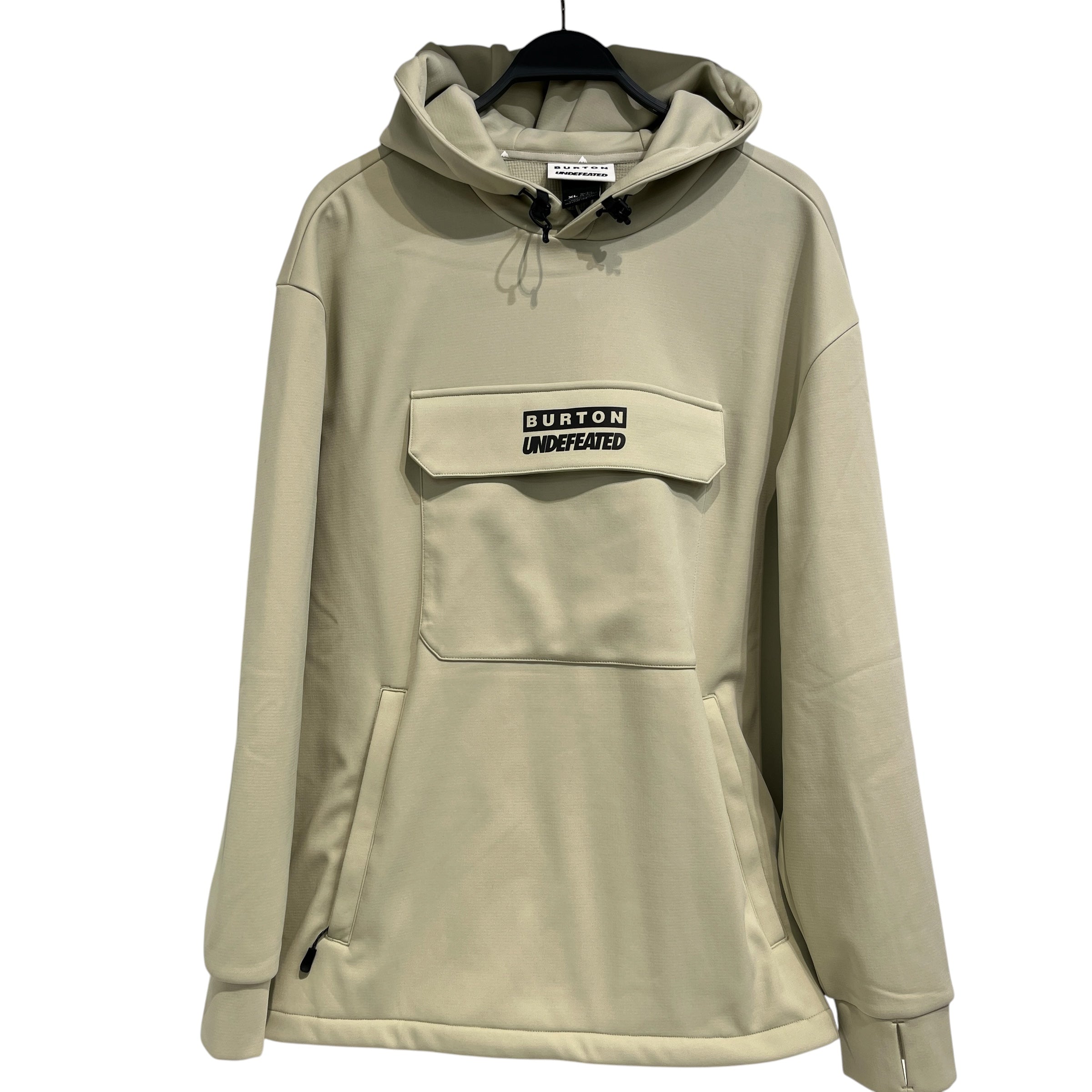 BURTON/UNDEFEATED/Hoodie/XL/Graphic/Polyester/CRM/anorak pocket view 1