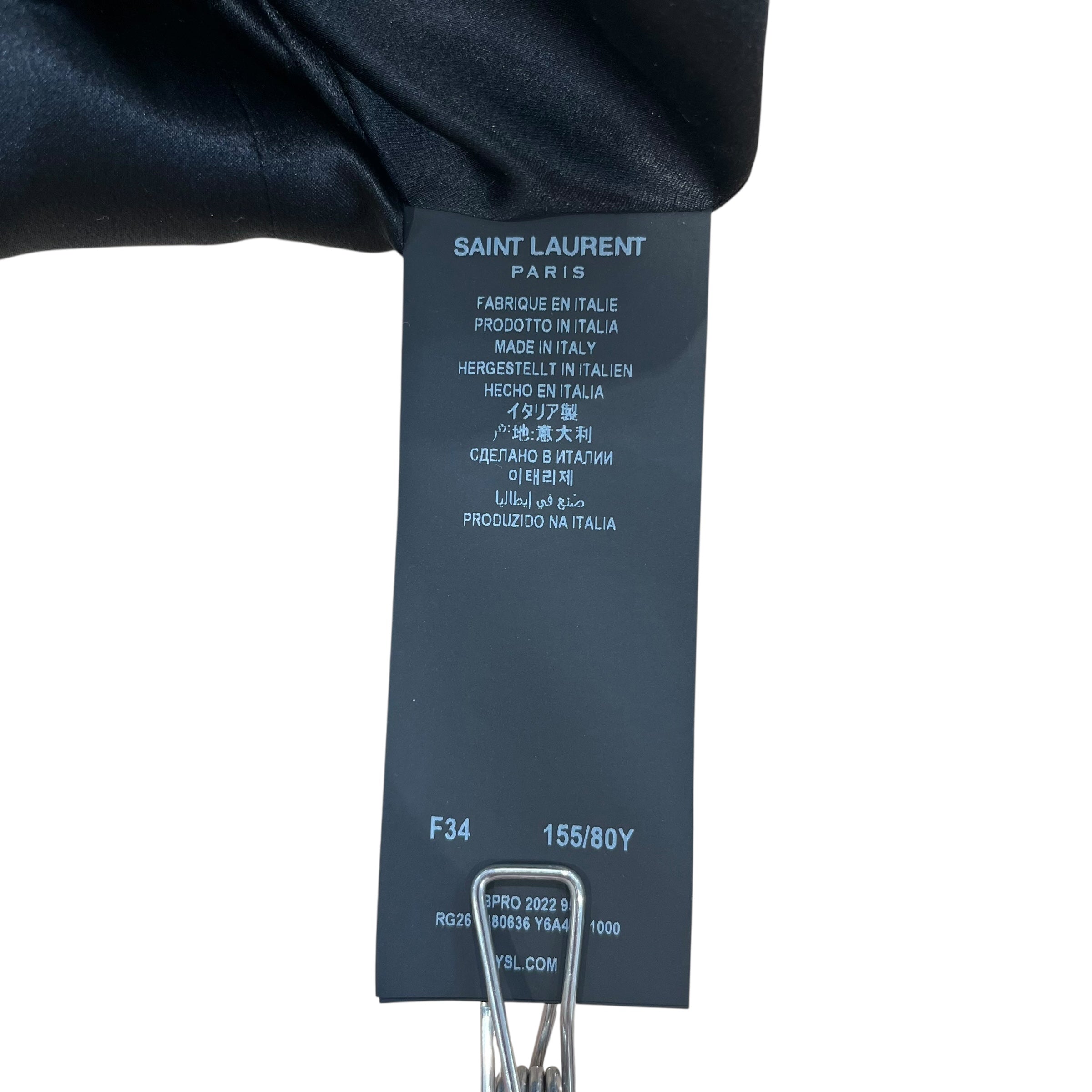 SAINT LAURENT/Dress/34/BLK/SATIN NOIR DRESS view 4