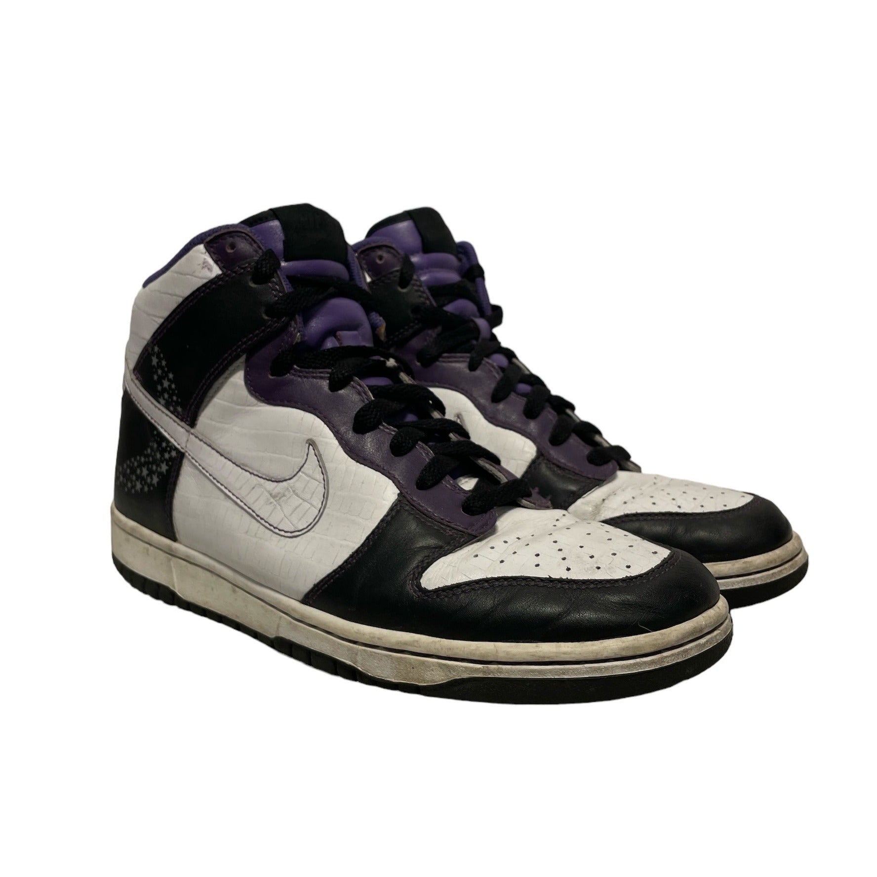 NIKE/Hi-Sneakers/US 9.5/All Over Print/WHT/CROCSTAR DUNK HIGH view 1