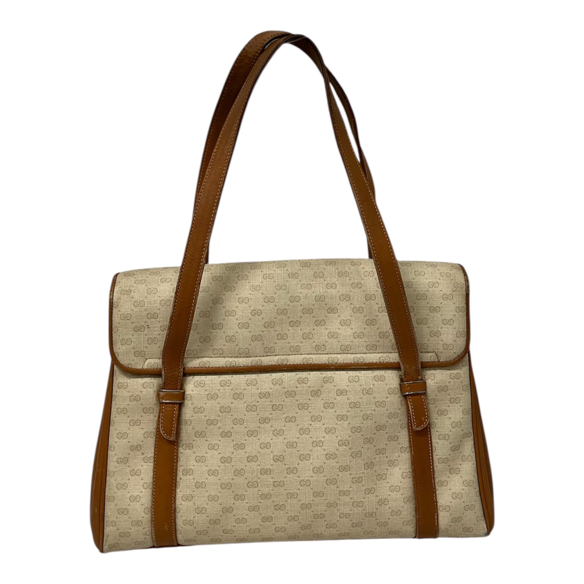 GUCCI/Hand Bag/Monogram/Leather/WHT/MICRO GG view 2