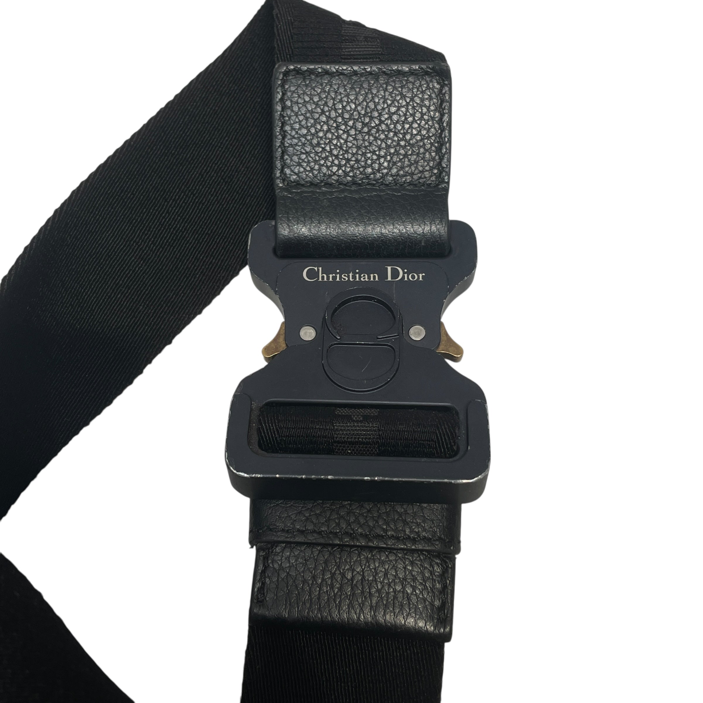 Christian Dior/Cross Body Bag/Leather/BLK/2022 Dior Saddlebag view 6