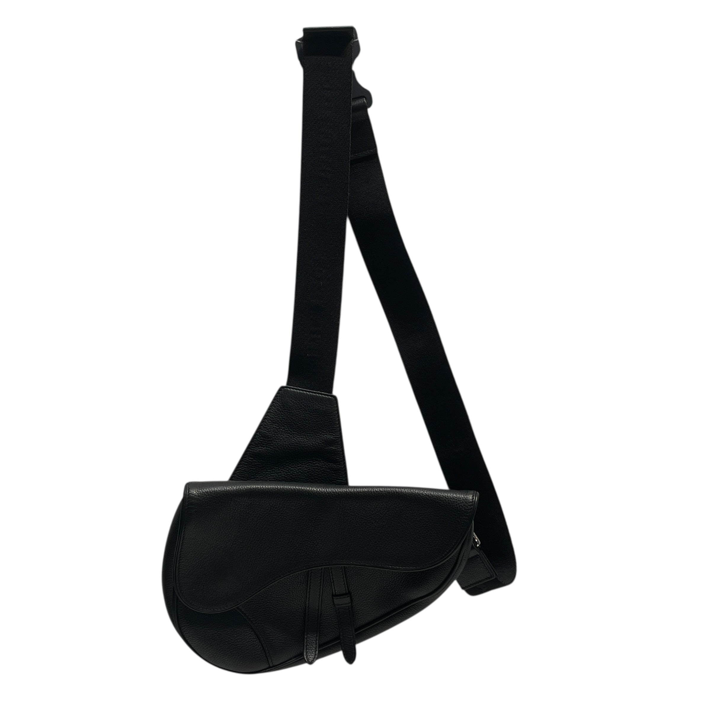Christian Dior/Cross Body Bag/Leather/BLK/2022 Dior Saddlebag view 2