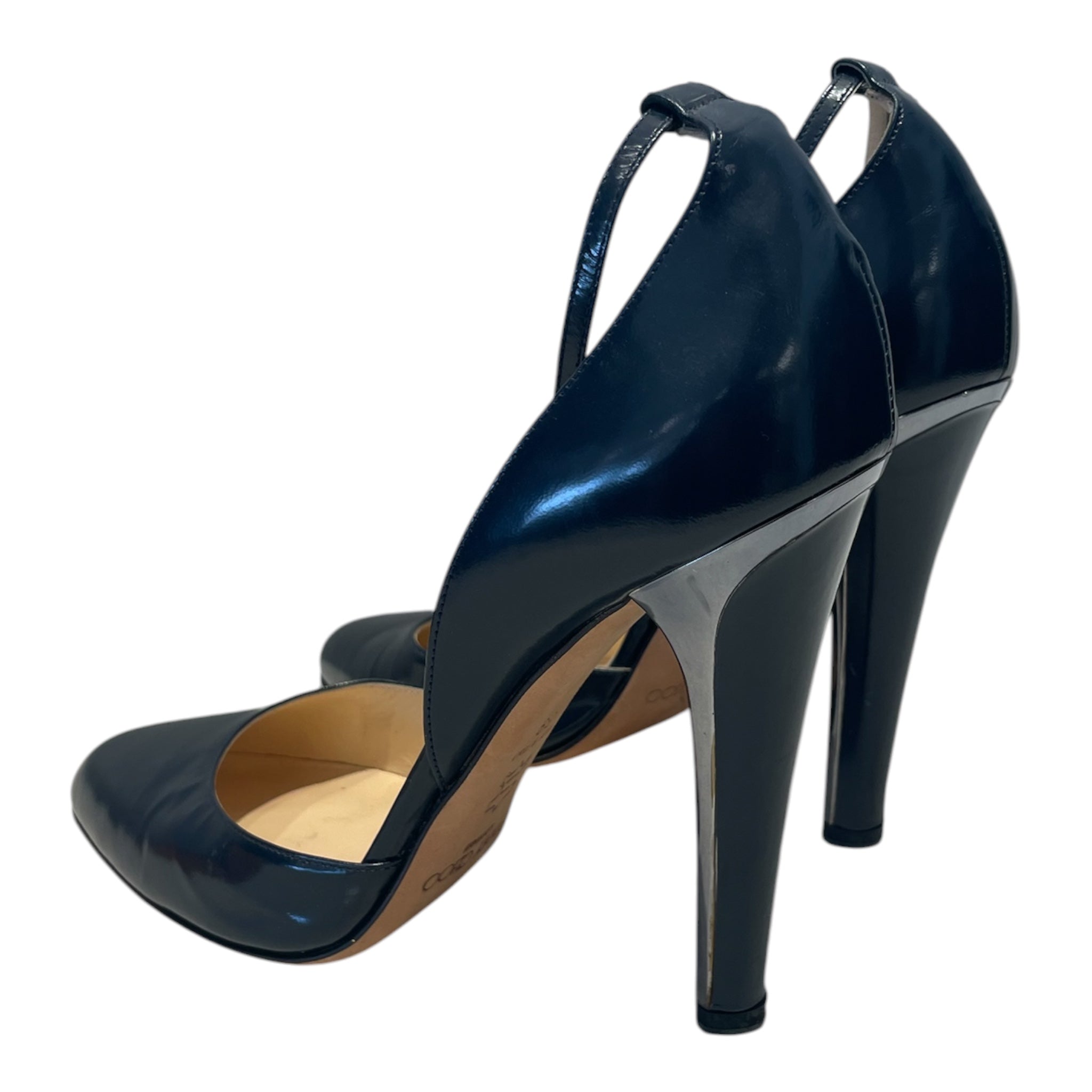 JIMMY CHOO/Heels/EU 39/Leather/NVY/Lucy view 2