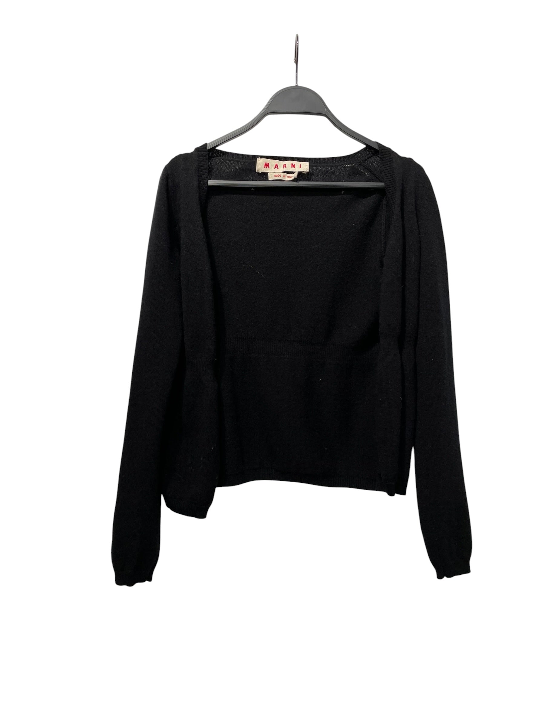 MARNI///Cardigan/S/Plain/Cotton/BLK//W [Designers] Design/ view 1