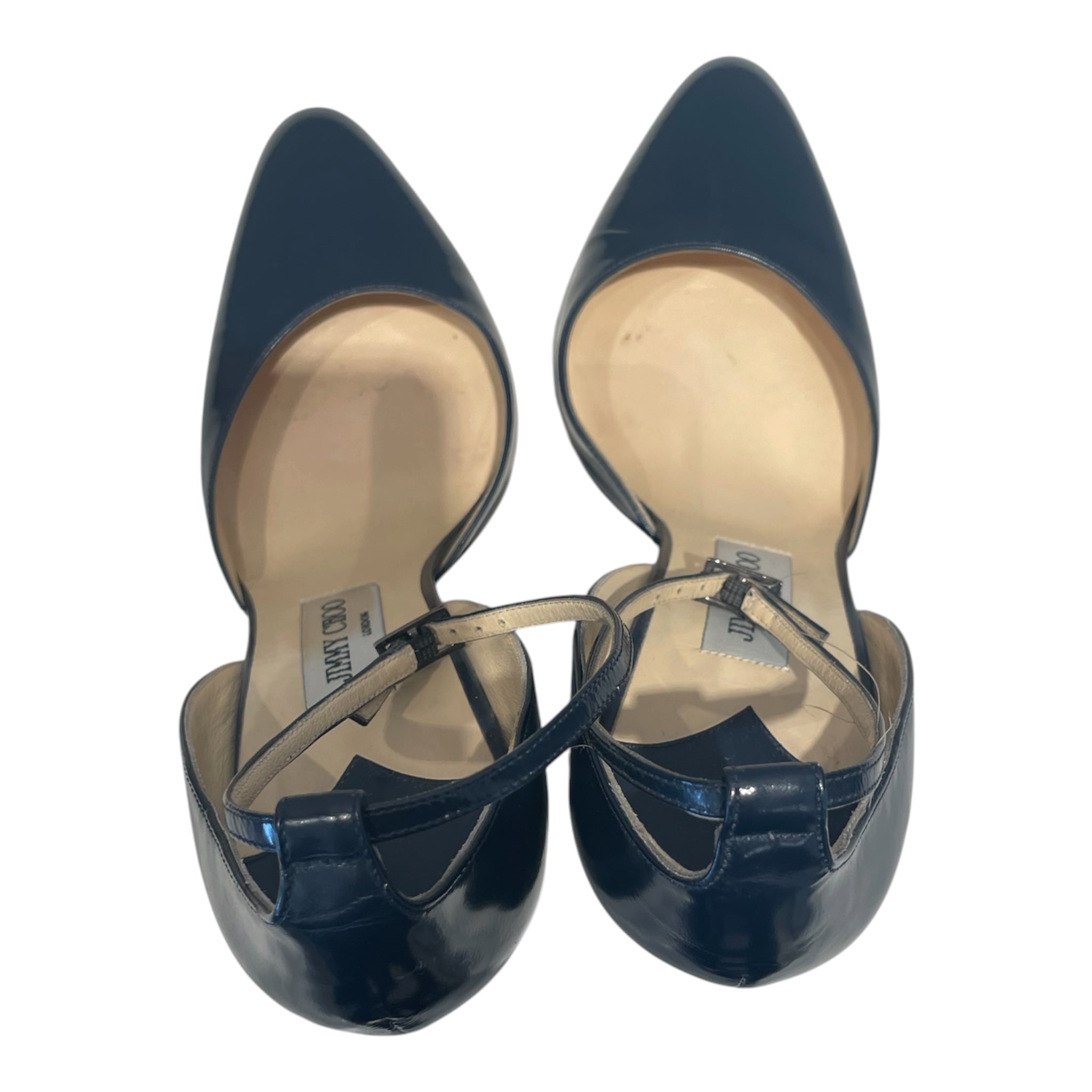 JIMMY CHOO/Heels/EU 39/Leather/NVY/Lucy view 3