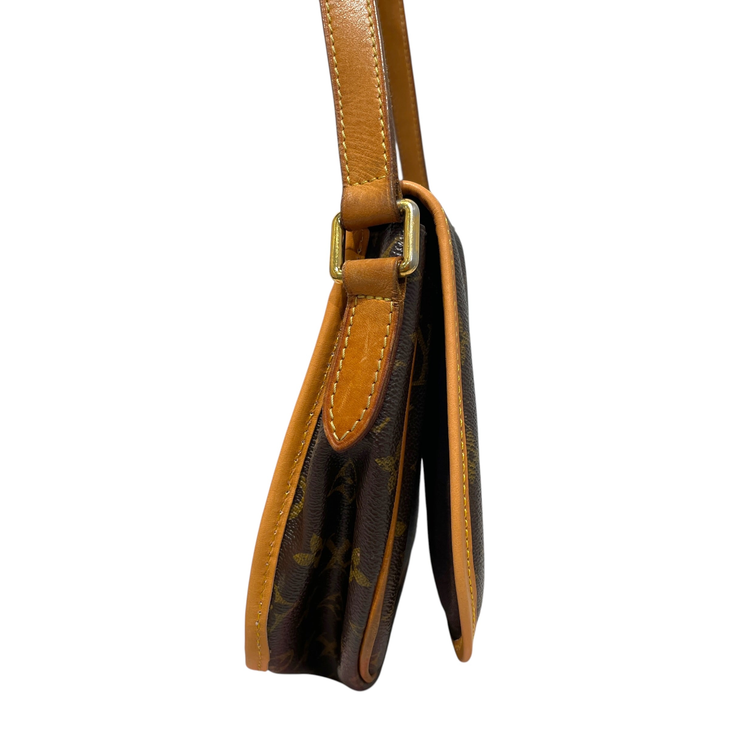 LOUIS VUITTON/Cross Body Bag/Monogram/Leather/BRW/Menilmontant PM view 3
