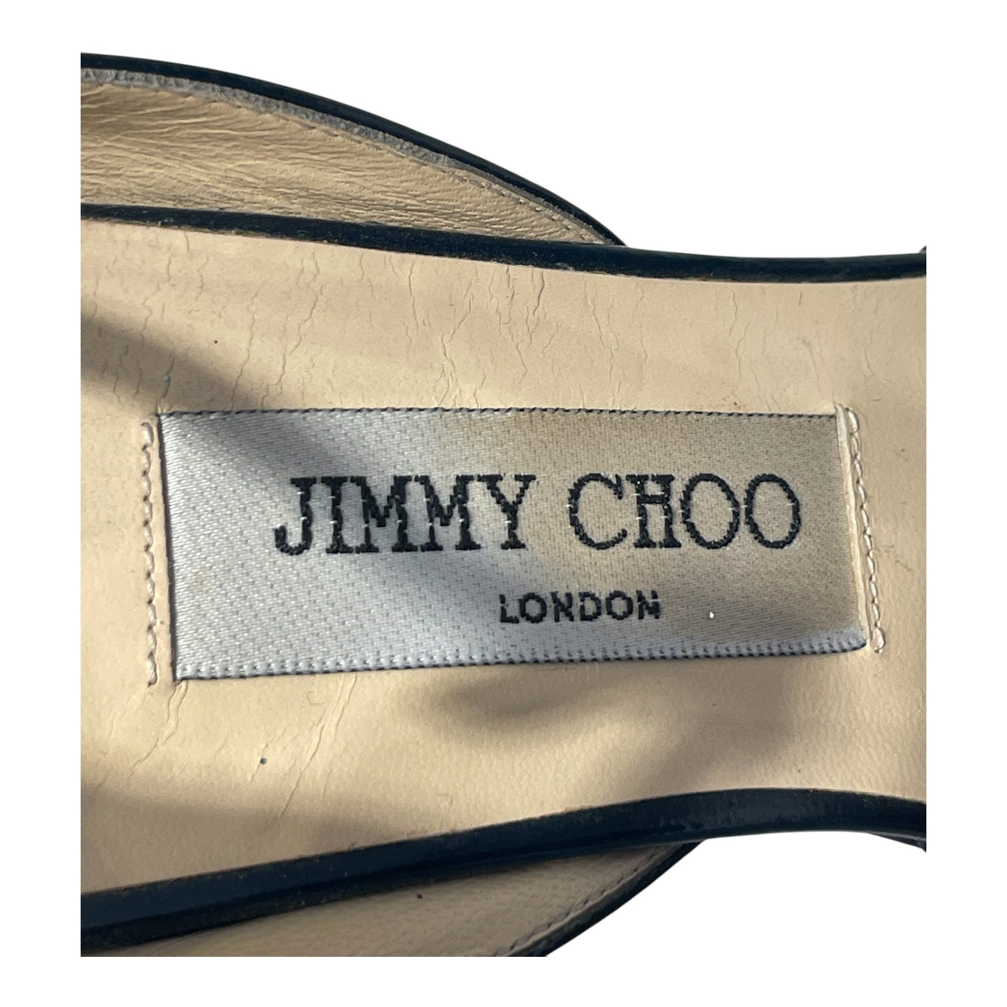 JIMMY CHOO/Heels/EU 39/Leather/NVY/Lucy view 4