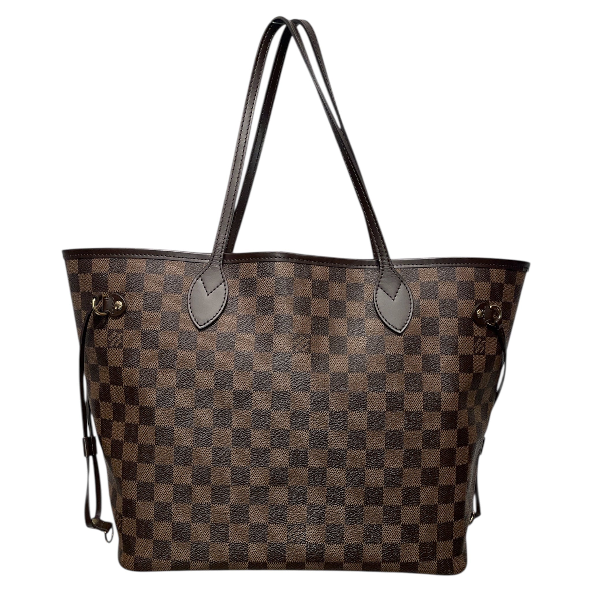 LOUIS VUITTON/Tote Bag/Plaid/Leather/BRW/Neverfull with Clutch  SF4166 view 1