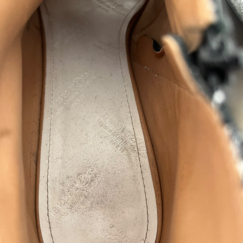 Maison Margiela/Heels/EU 40/Leather/WHT/cracked paint