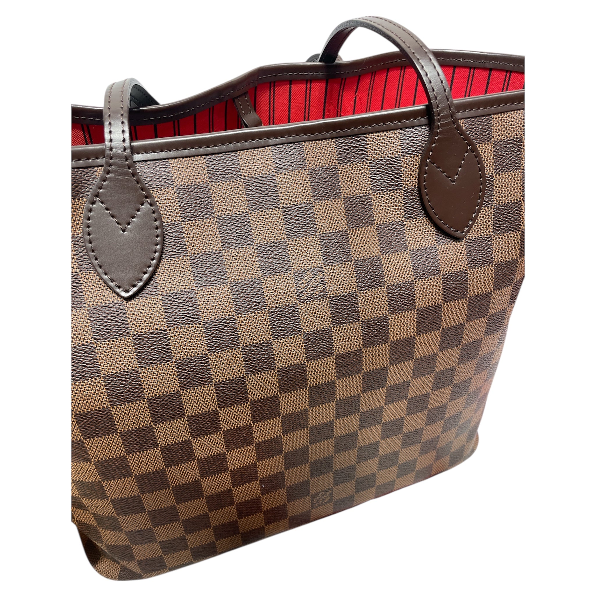 LOUIS VUITTON/Tote Bag/Plaid/Leather/BRW/Neverfull with Clutch  SF4166 view 5