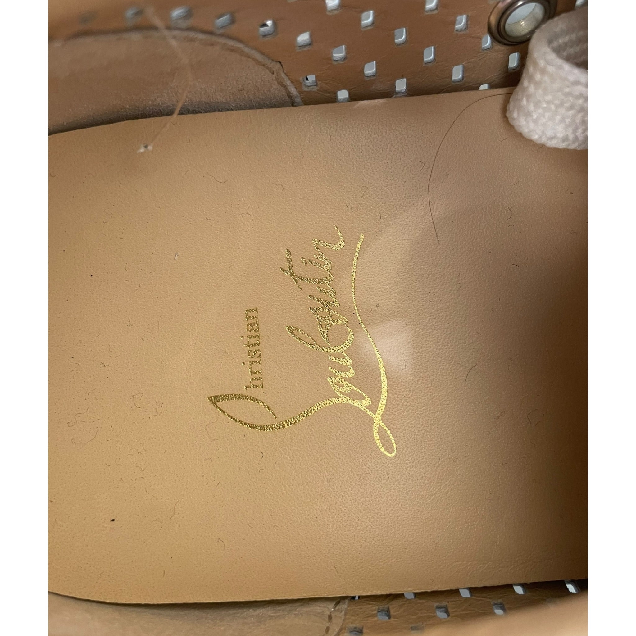 Christian Louboutin/Low-Sneakers/EU 40/Leather/WHT/silver details view 3