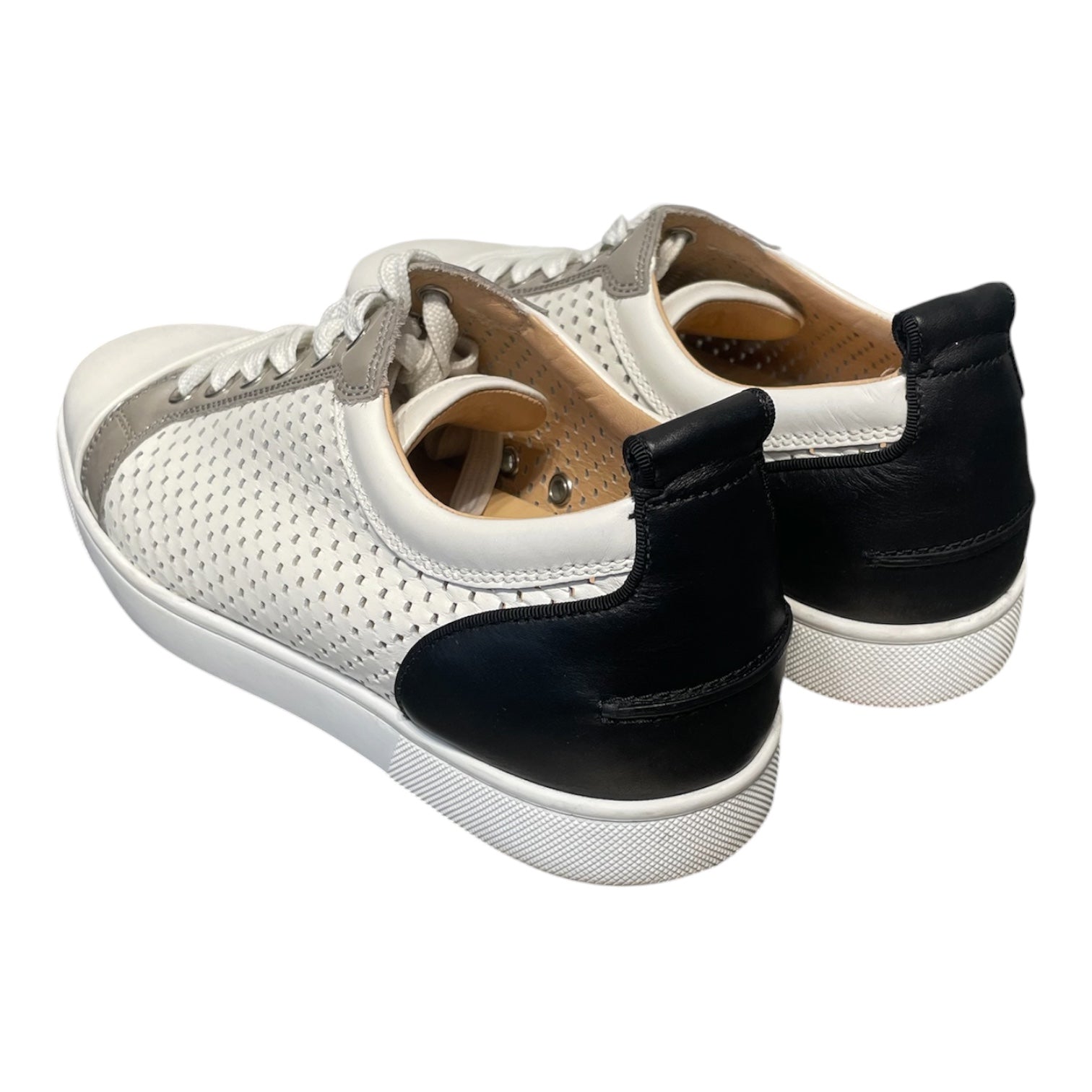 Christian Louboutin/Low-Sneakers/EU 40/Leather/WHT/silver details view 2