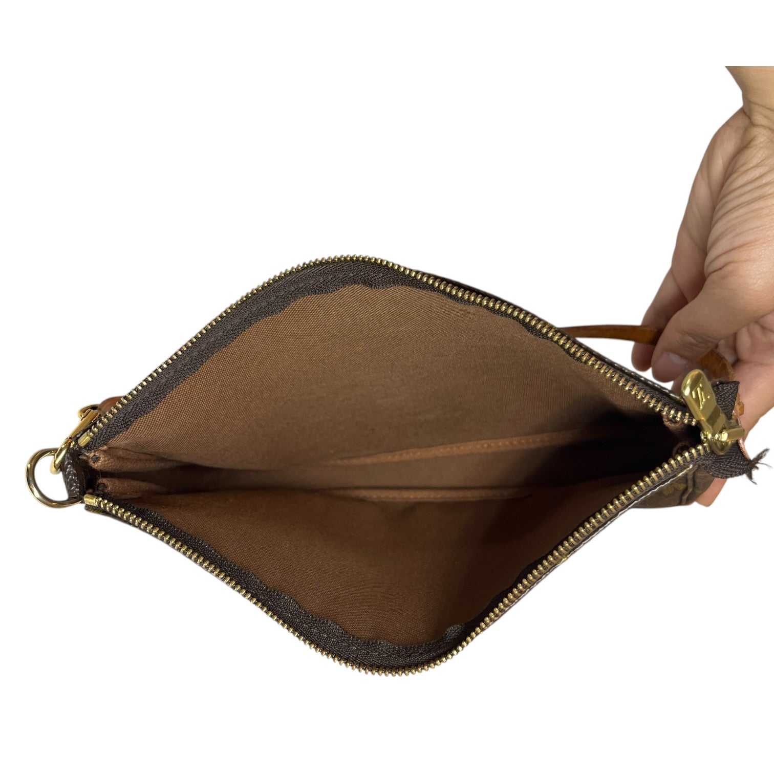 LOUIS VUITTON/Bag/Monogram/Leather/BRW/POCHETTE view 6