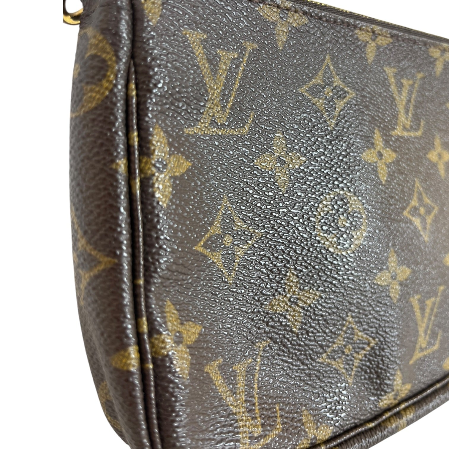 LOUIS VUITTON/Bag/Monogram/Leather/BRW/POCHETTE view 4