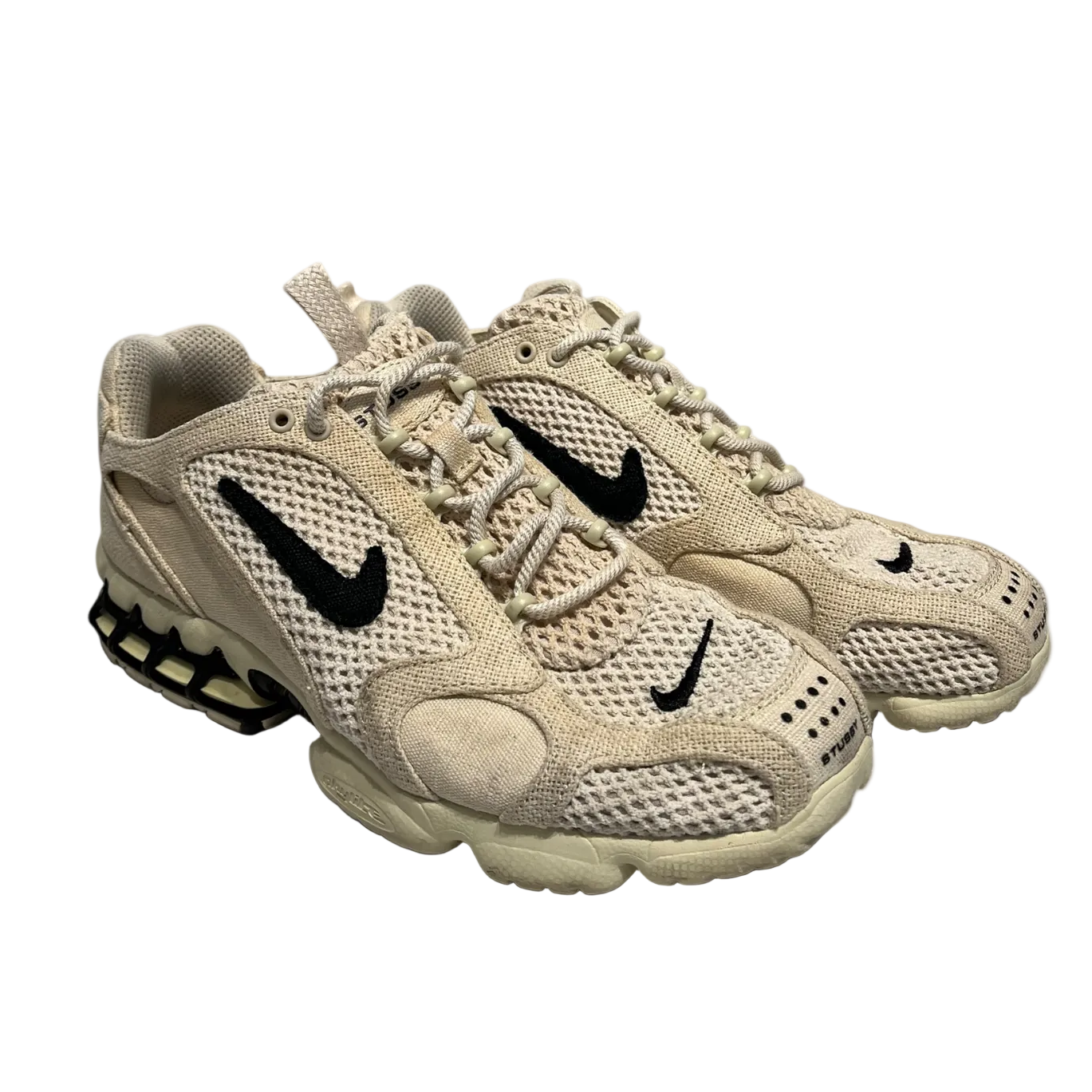 NIKE/Low-Sneakers/US 10/Cotton/CRM/Stussy AIR ZM SPIRIDON CG 2 view 1