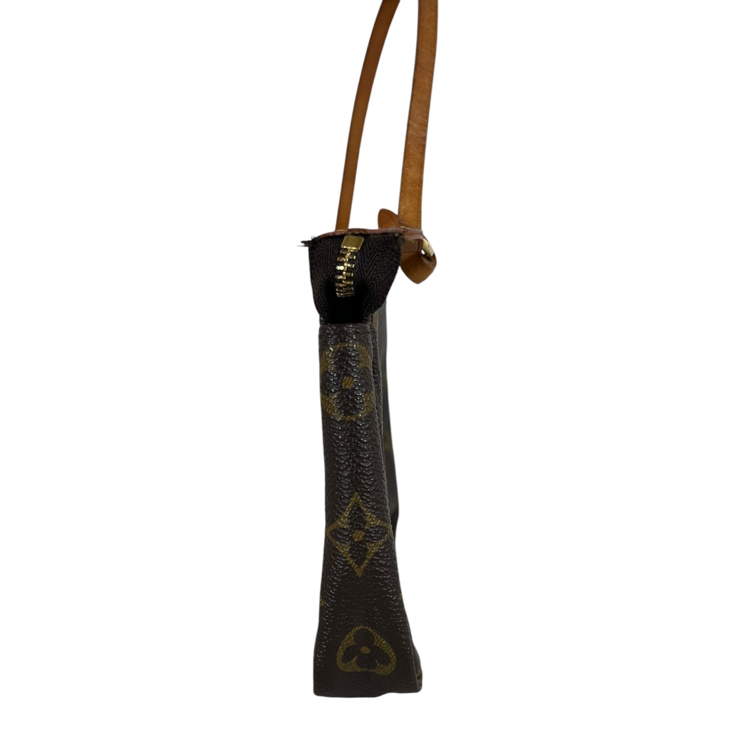 LOUIS VUITTON/Bag/Monogram/Leather/BRW/POCHETTE view 3