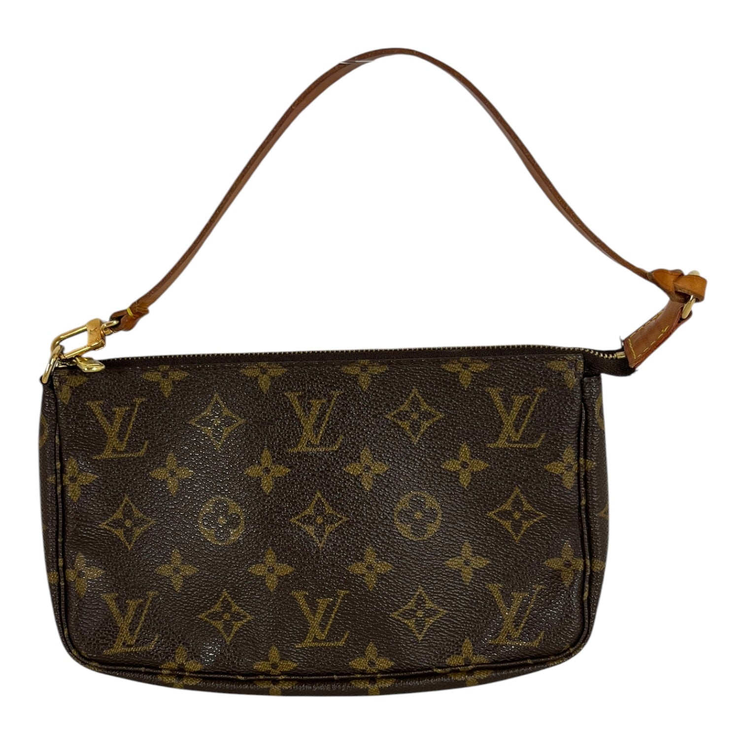 LOUIS VUITTON/Bag/Monogram/Leather/BRW/POCHETTE view 2