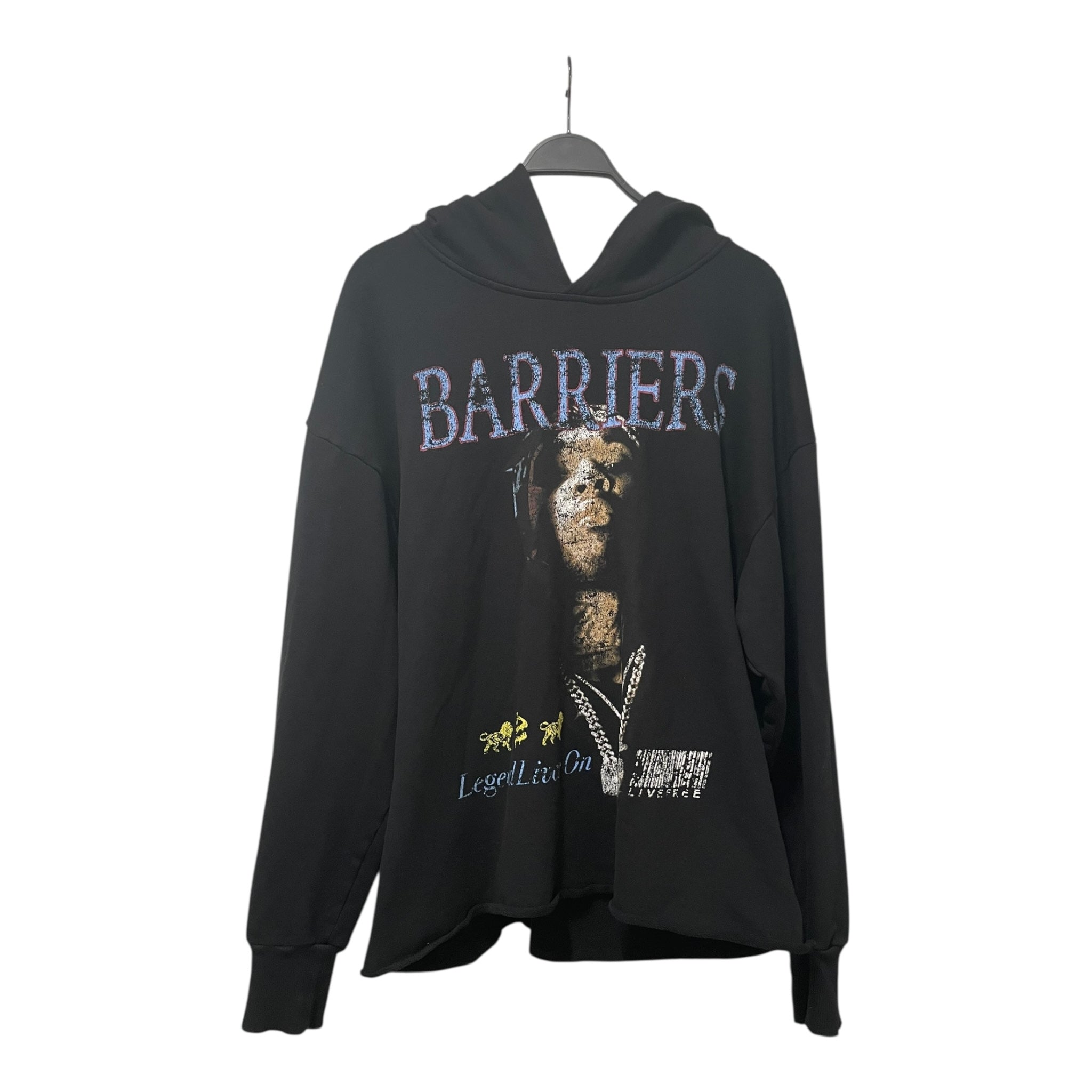 BARRIERS/Hoodie/XL/Cotton/BLK/Pop Smoke Tribute view 1