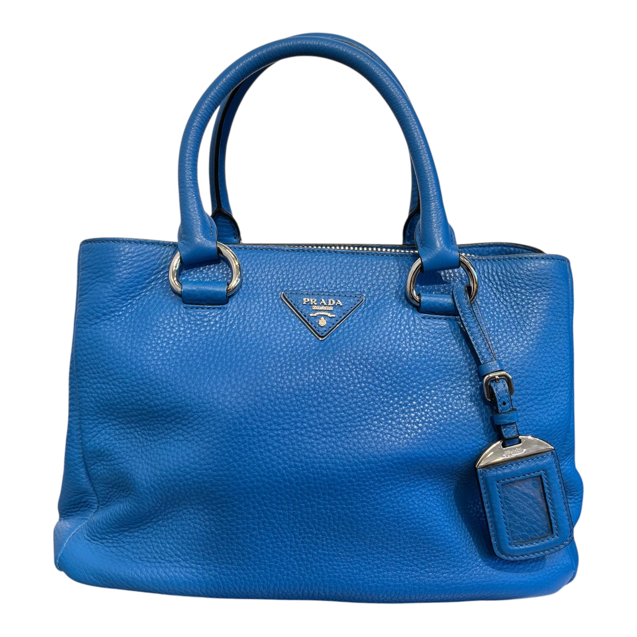 PRADA/Hand Bag/Leather/BLU/VITELLO DAINO view 1