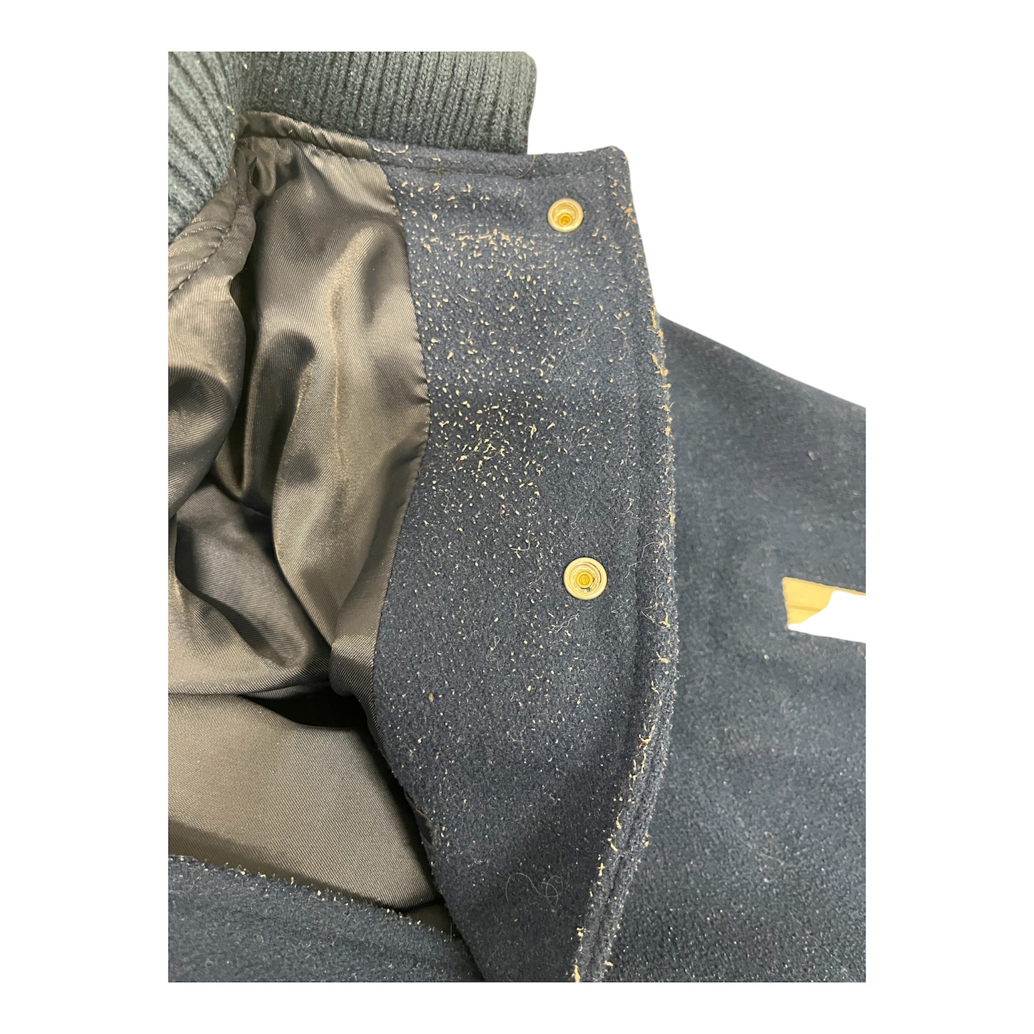 BEAMS/Jacket/L/Wool/NVY/BUTTONED COLLAR W LEATHER SLVS view 4