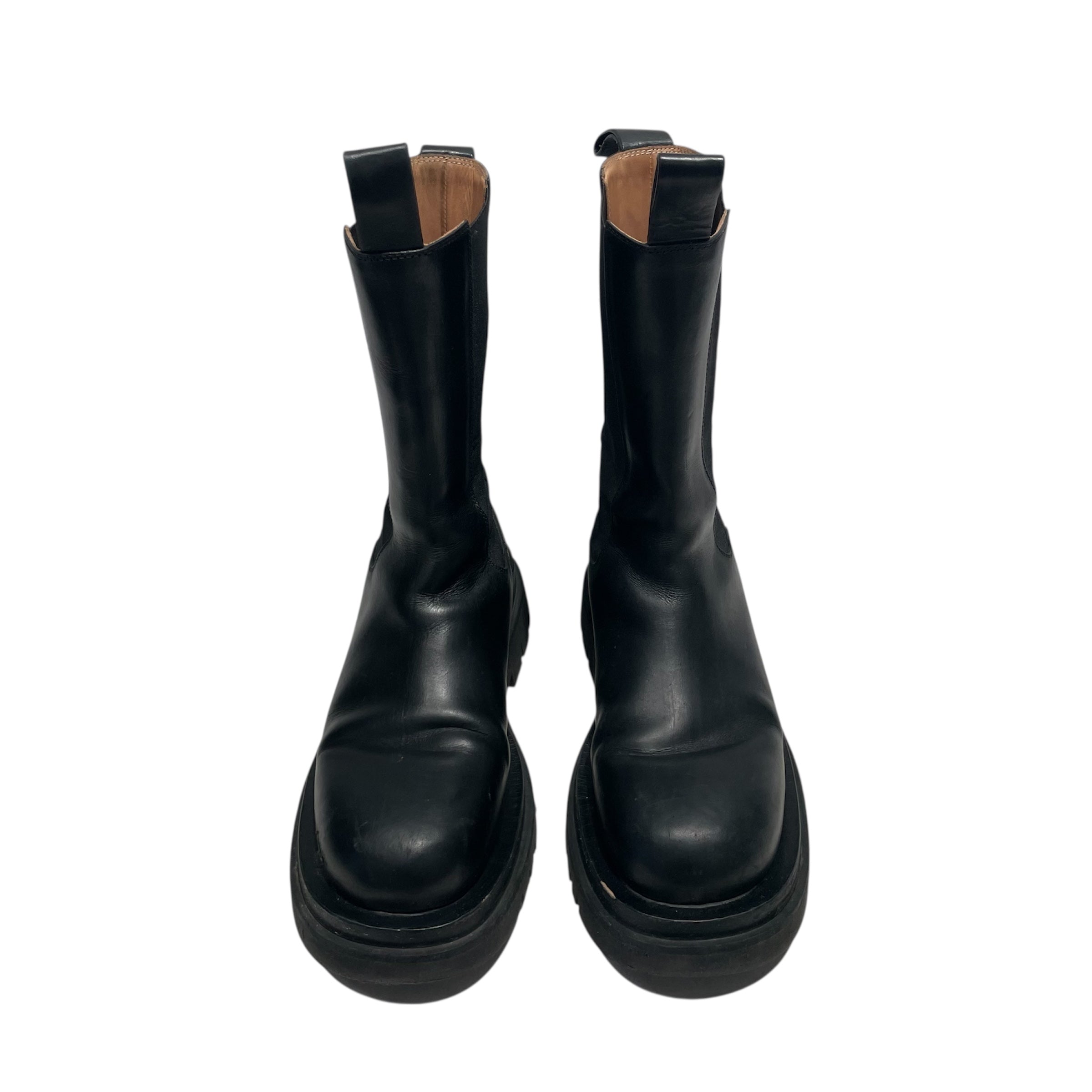 BOTTEGA VENETA/Chelsea Boots/US 7/Leather/BLK/LUG LEATHER BOOTS view 3