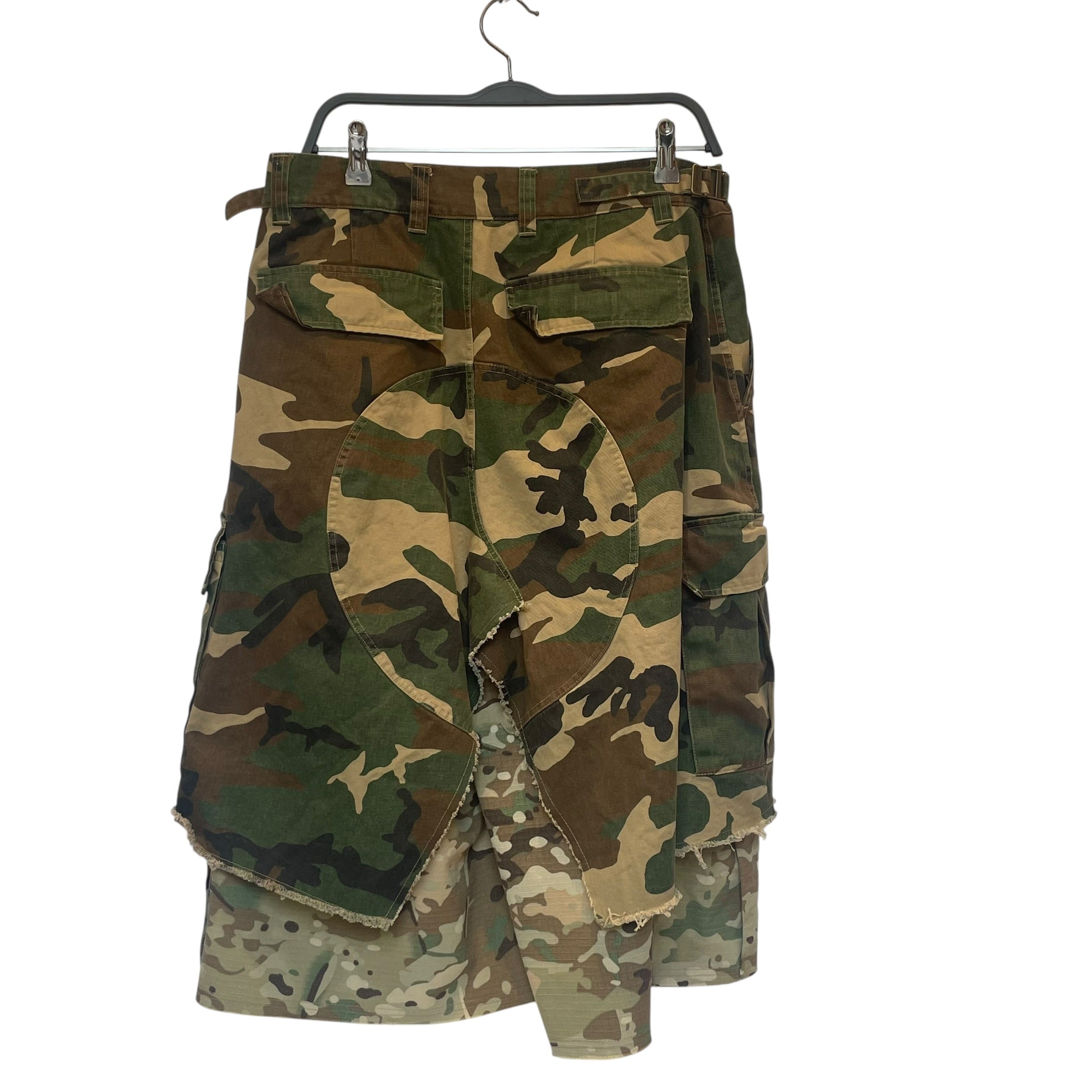 PROJECT G/R/Shorts/4/Cotton/GRN/Camouflage/CAMO LAYERED SHJORTS view 2