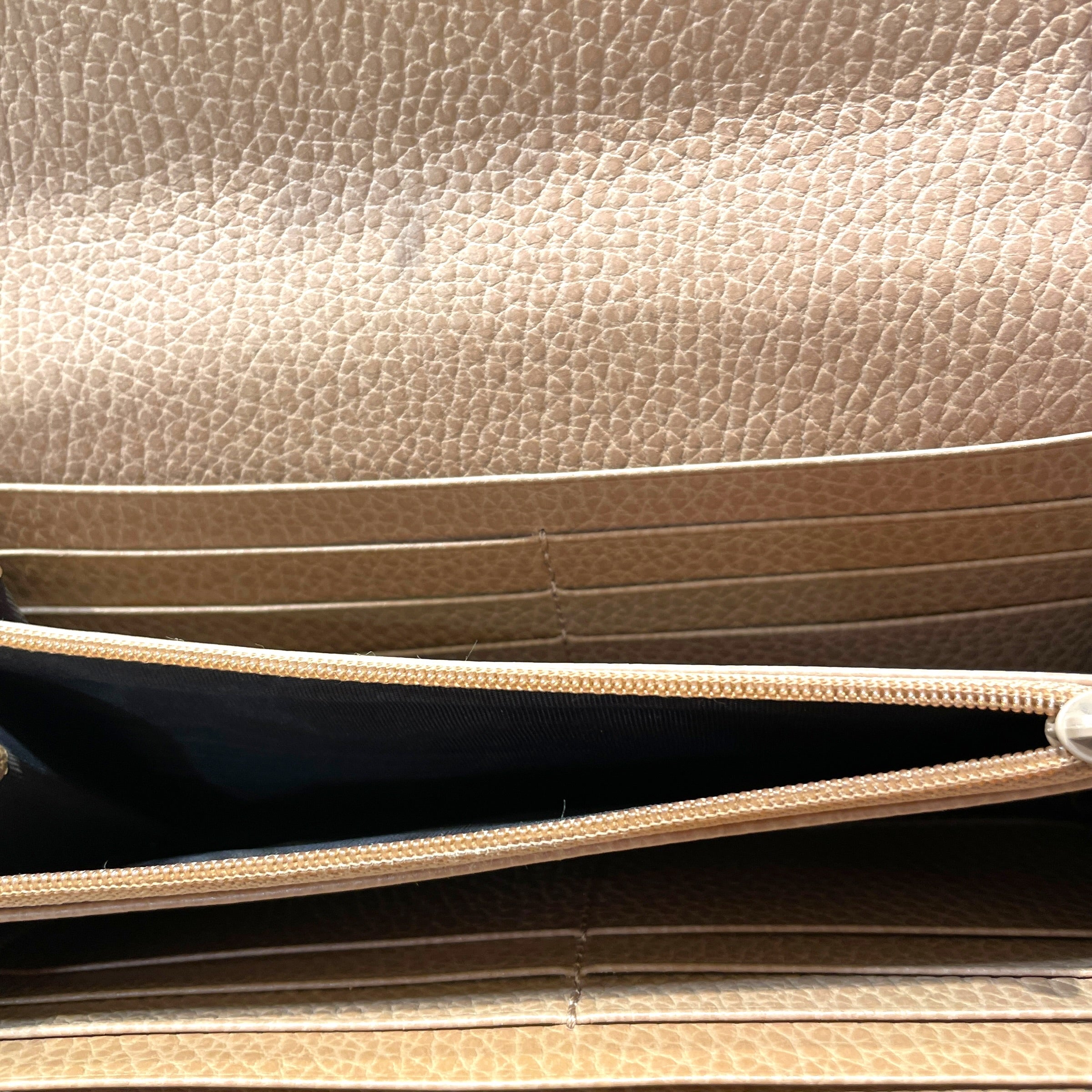 GUCCI/Wallet/Leather/BRW/L's/Calfskin Continental Wallet view 3