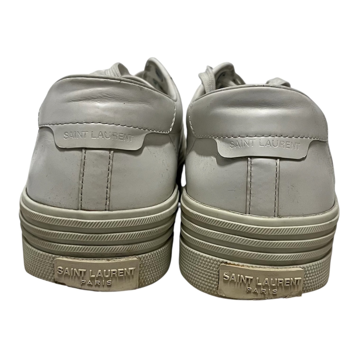 SAINT LAURENT/Low-Sneakers/EU 38/Leather/WHT/lace up platform view 3