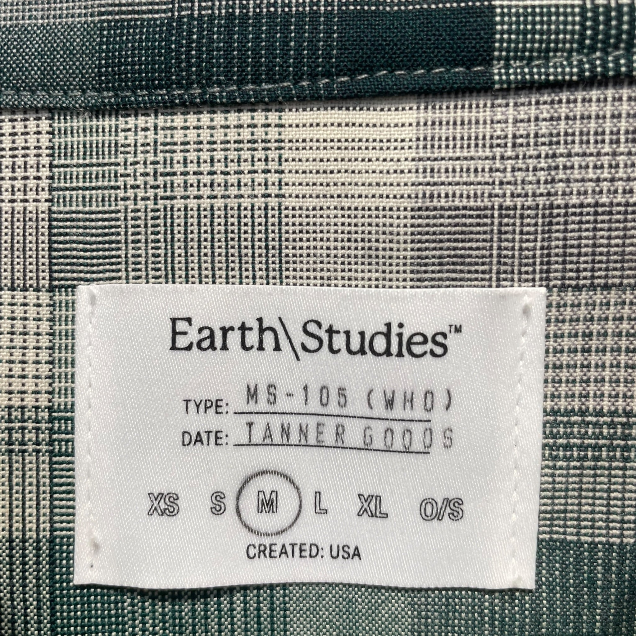 EARTH STUDIES/LS Shirt/M/Polyester/GRN/Hombre Check/MS-105 (WHO) view 3