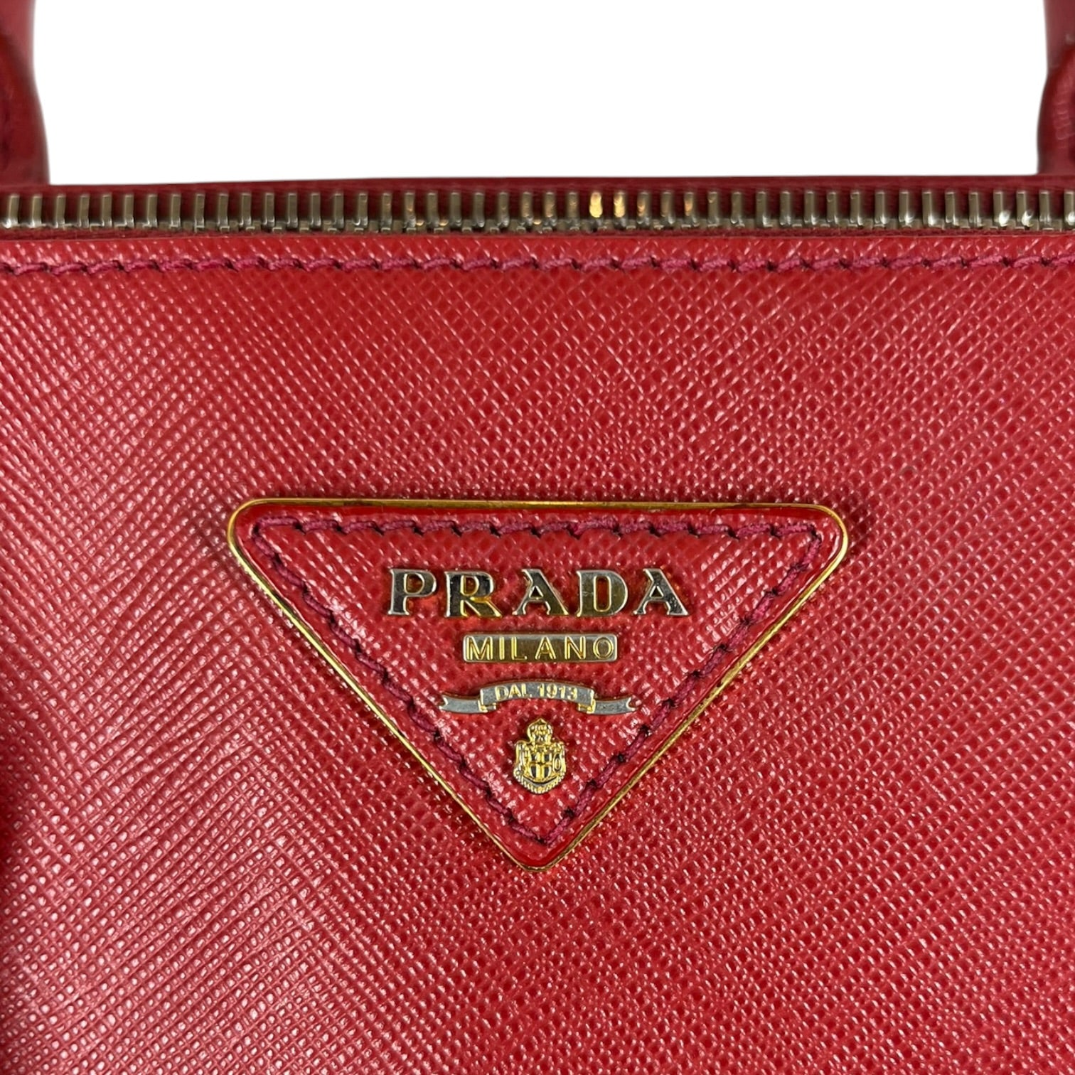 PRADA/Hand Bag/Leather/RED/DOUBLE ZIP GALLERIA view 8