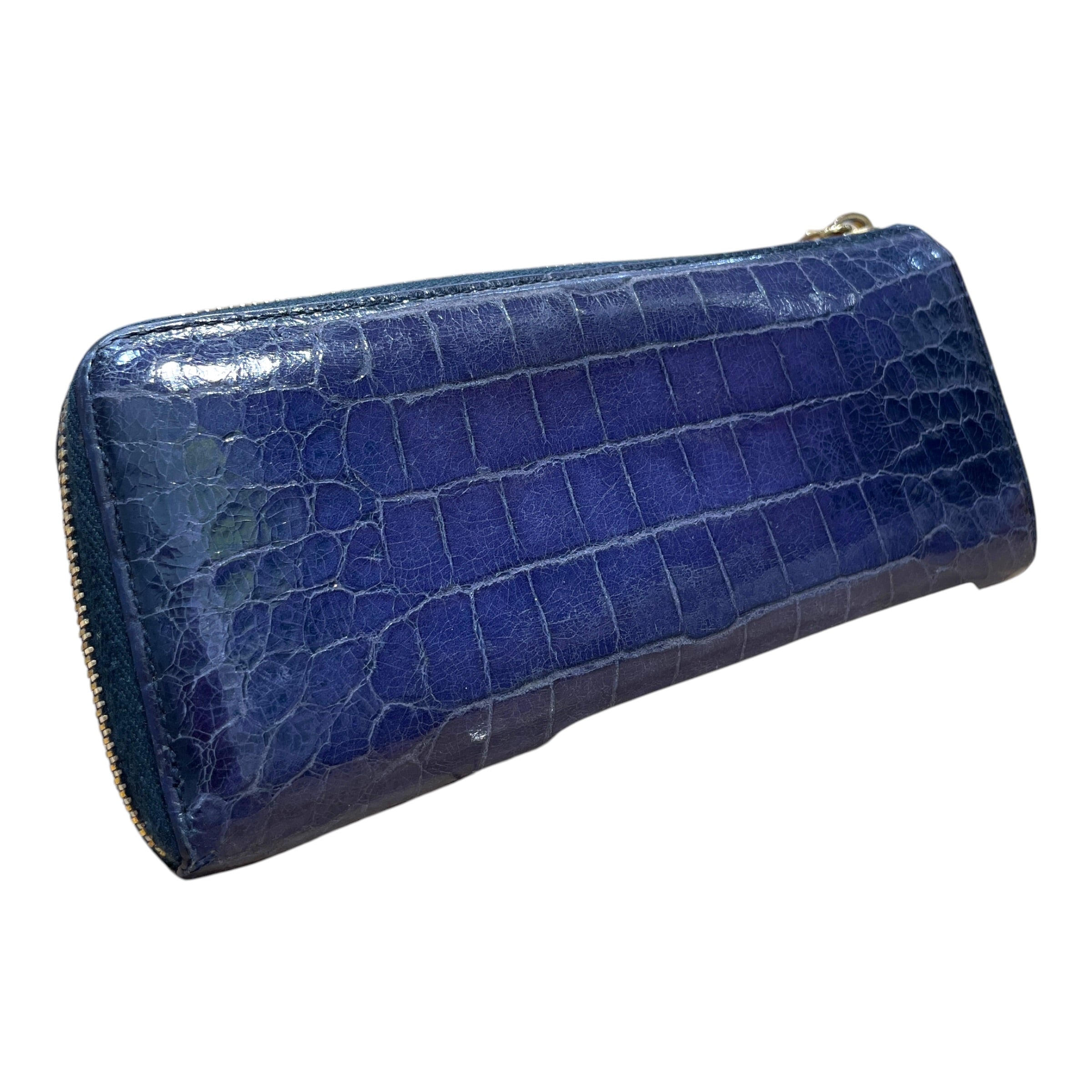 MIU MIU/Long Wallet/Leather/BLU/L's/Crocodile Long Wallet view 2