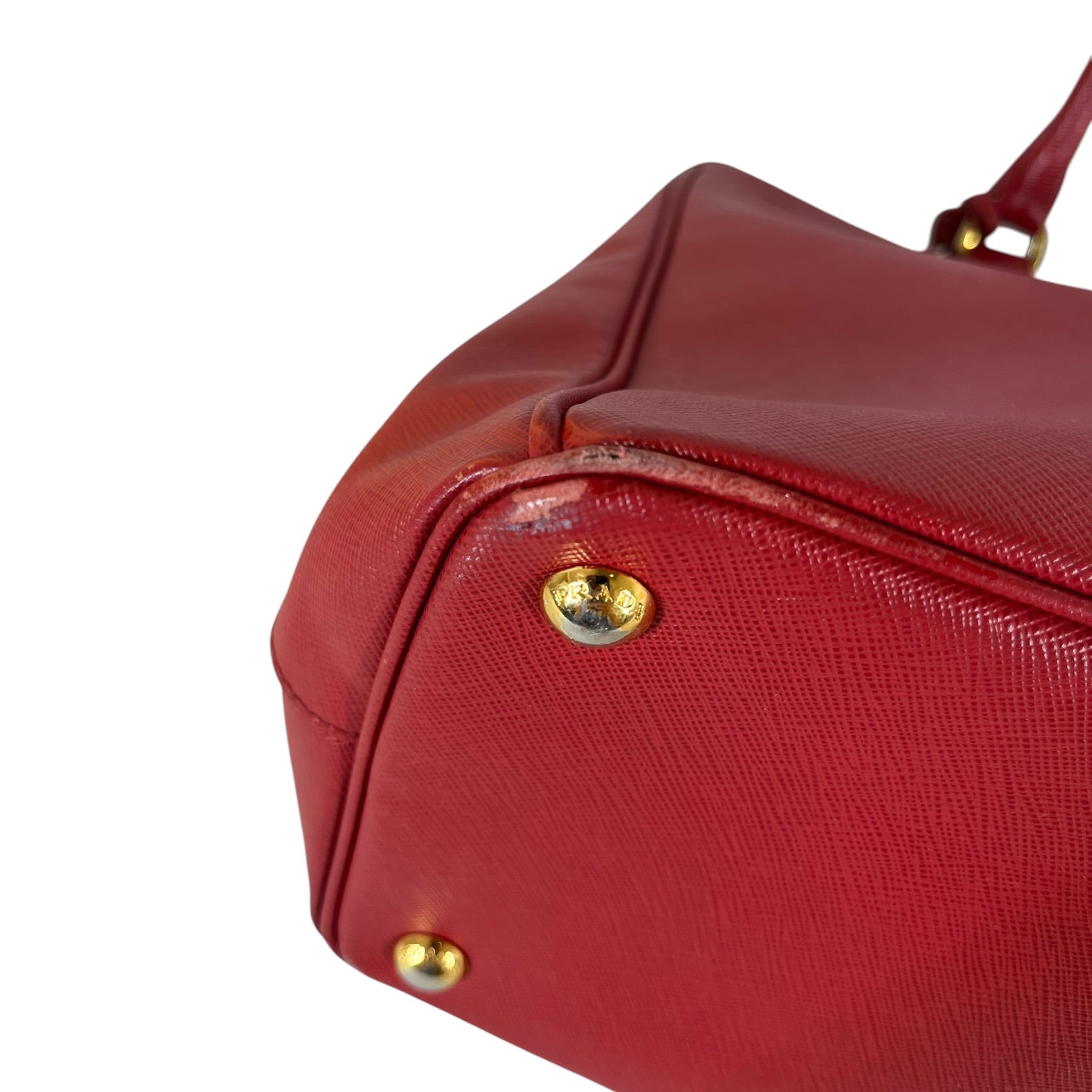 PRADA/Hand Bag/Leather/RED/DOUBLE ZIP GALLERIA view 7