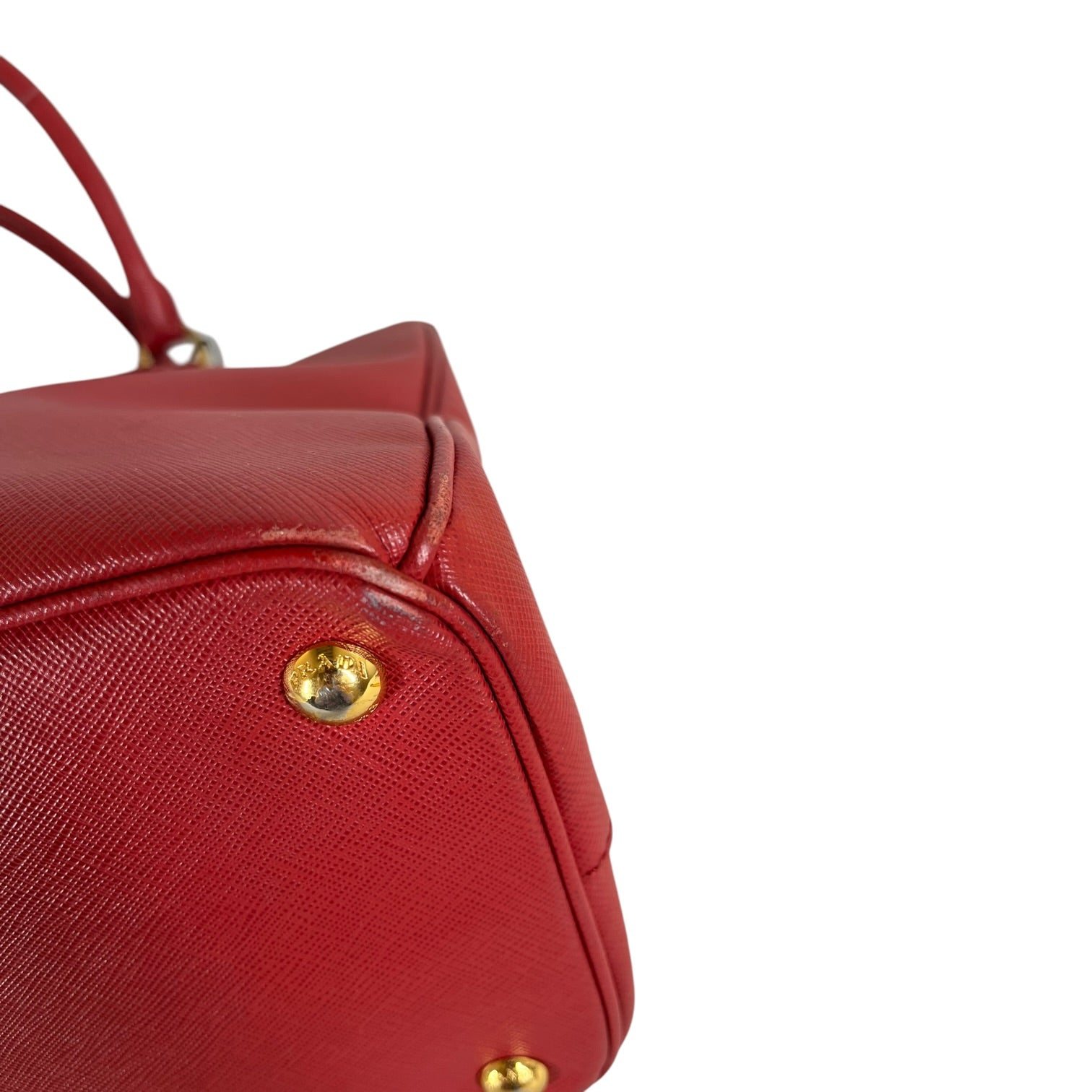 PRADA/Hand Bag/Leather/RED/DOUBLE ZIP GALLERIA view 6