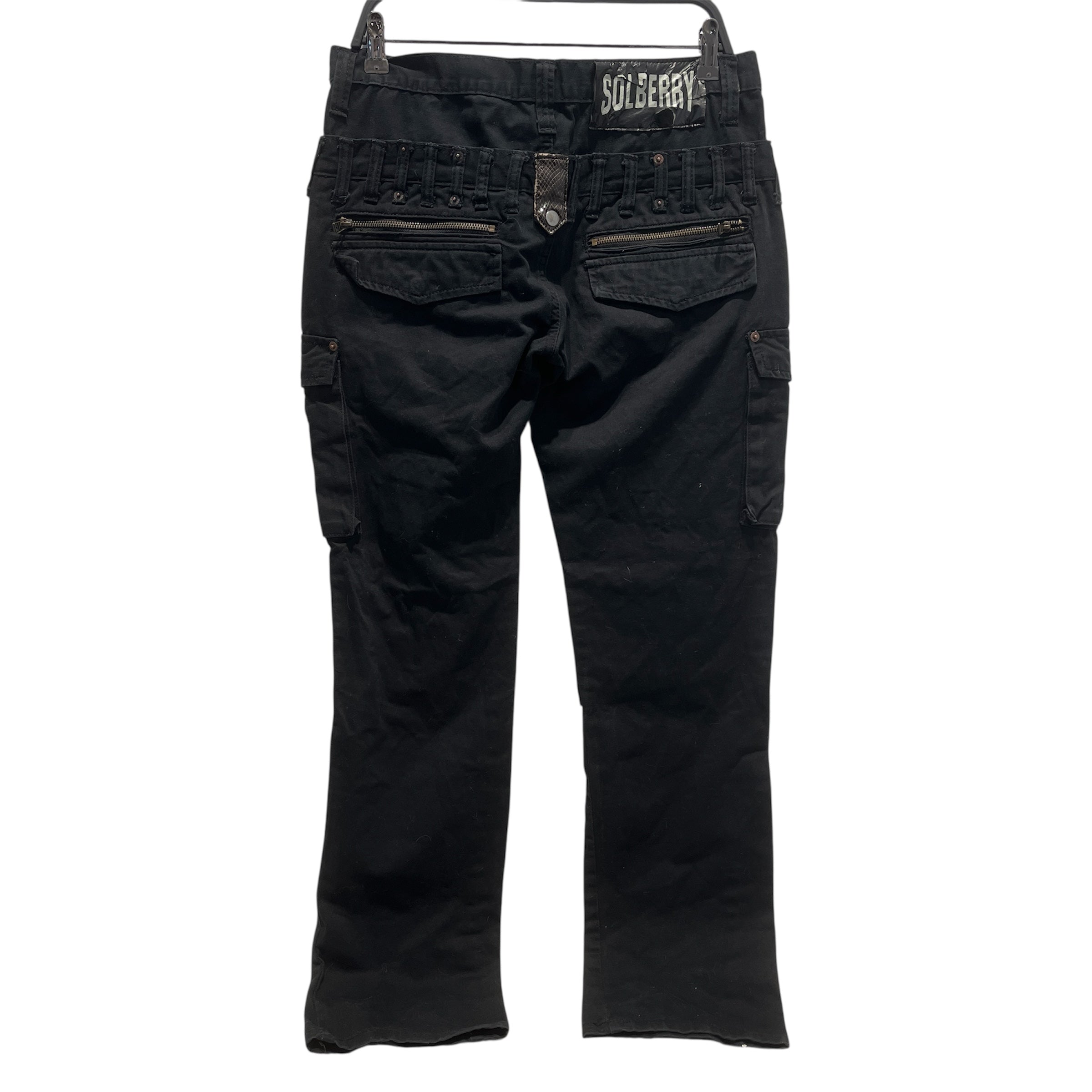 SOLBERRY/Pants/L/BLK/LOTS BELT STRAPS SCALED STRAP view 2