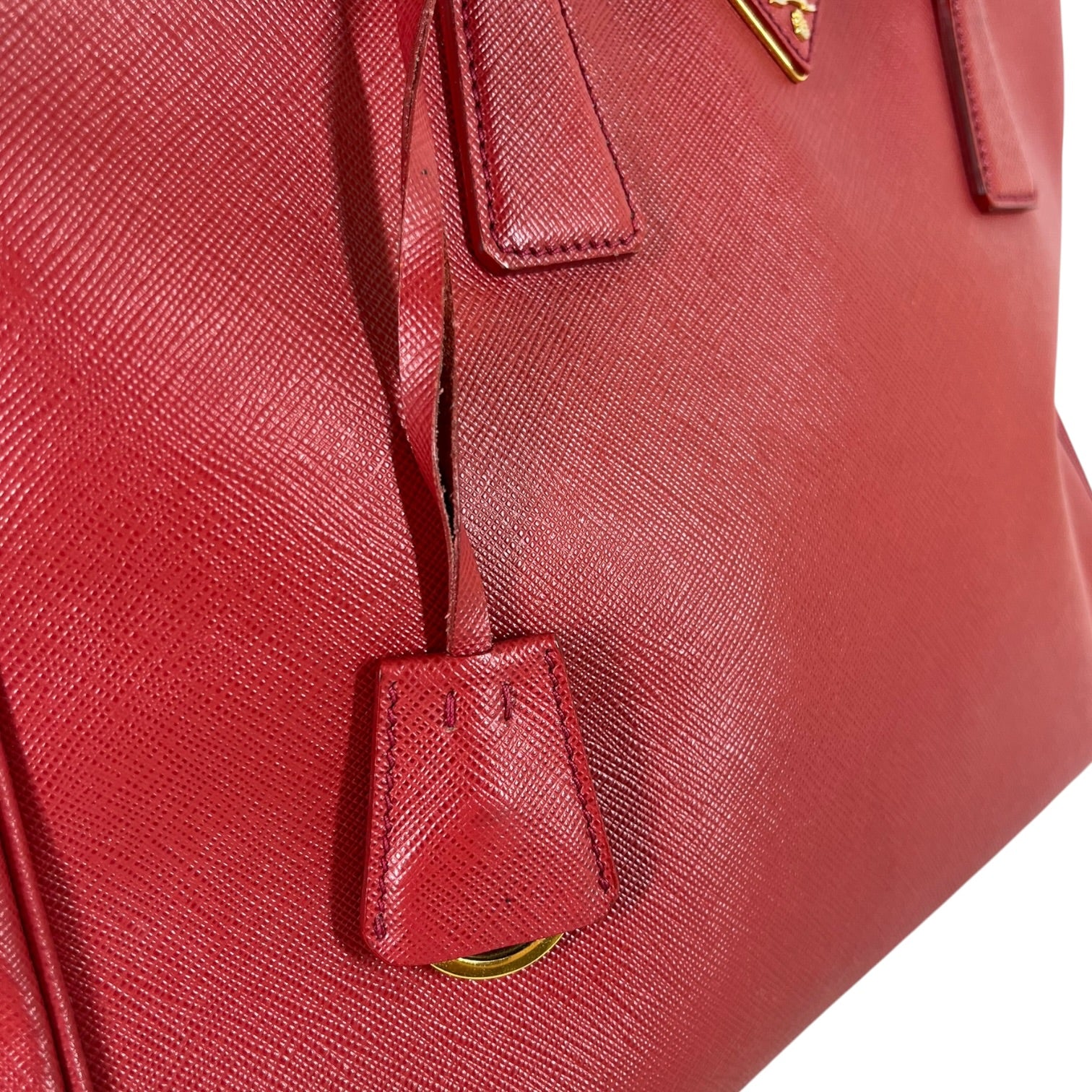 PRADA/Hand Bag/Leather/RED/DOUBLE ZIP GALLERIA view 4