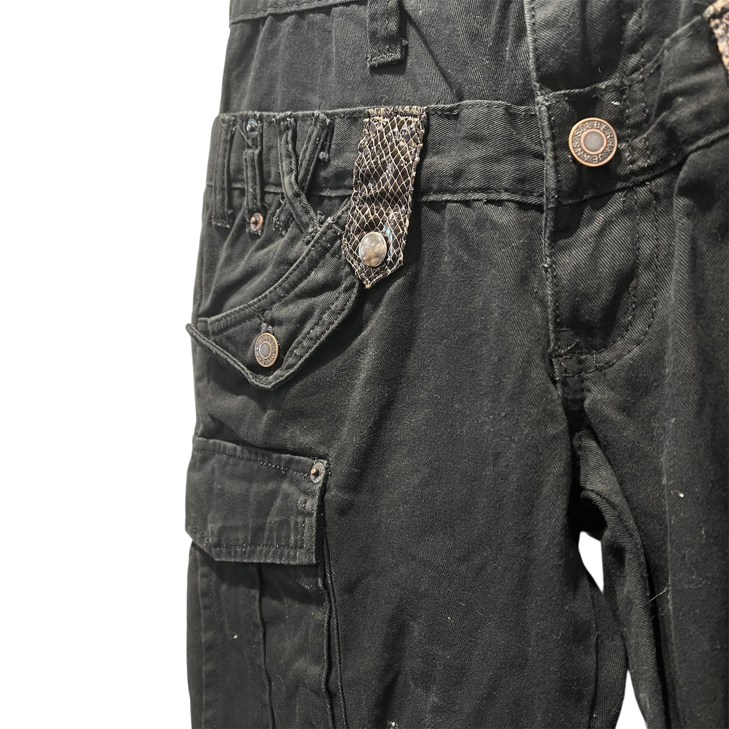 SOLBERRY/Pants/L/BLK/LOTS BELT STRAPS SCALED STRAP view 4