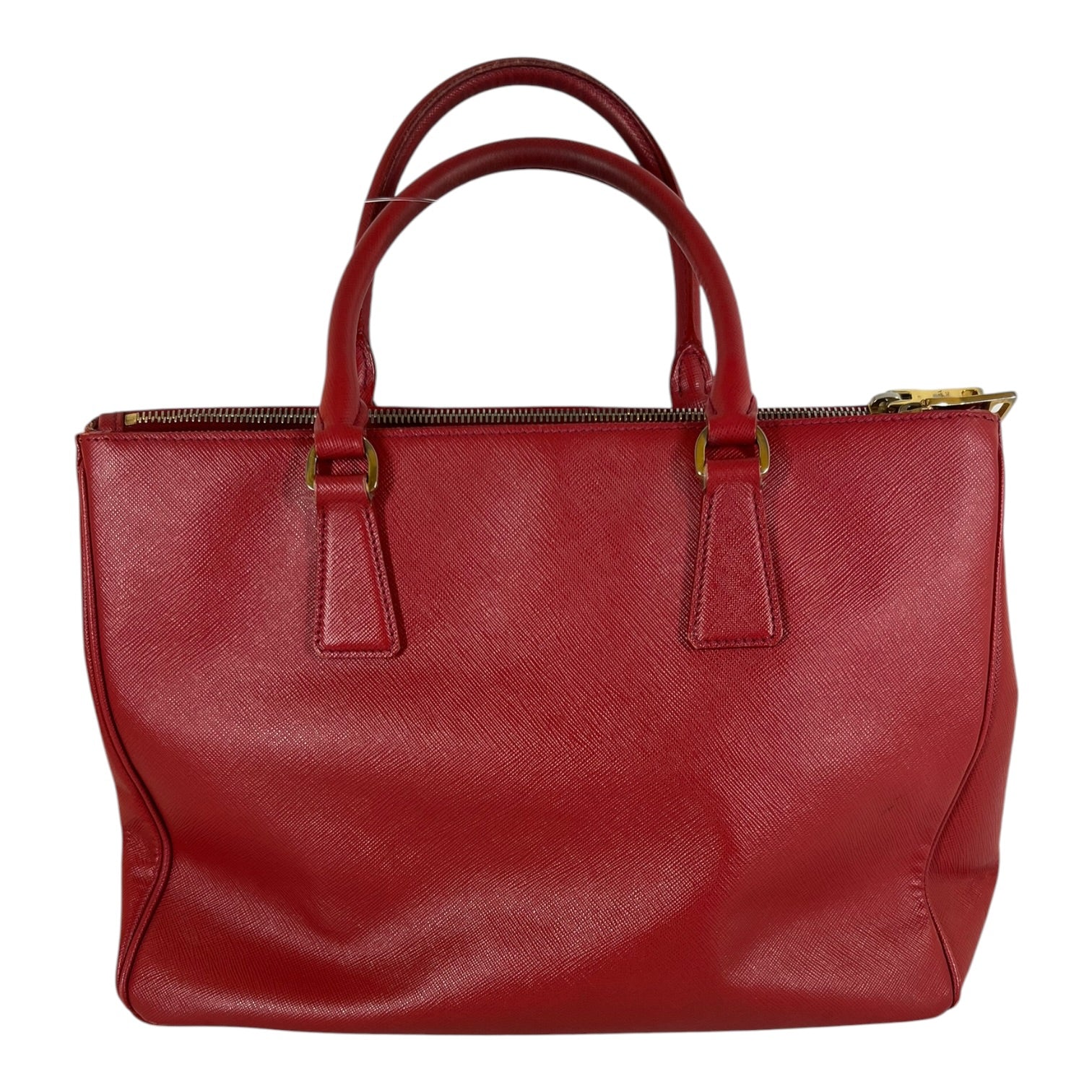 PRADA/Hand Bag/Leather/RED/DOUBLE ZIP GALLERIA view 2