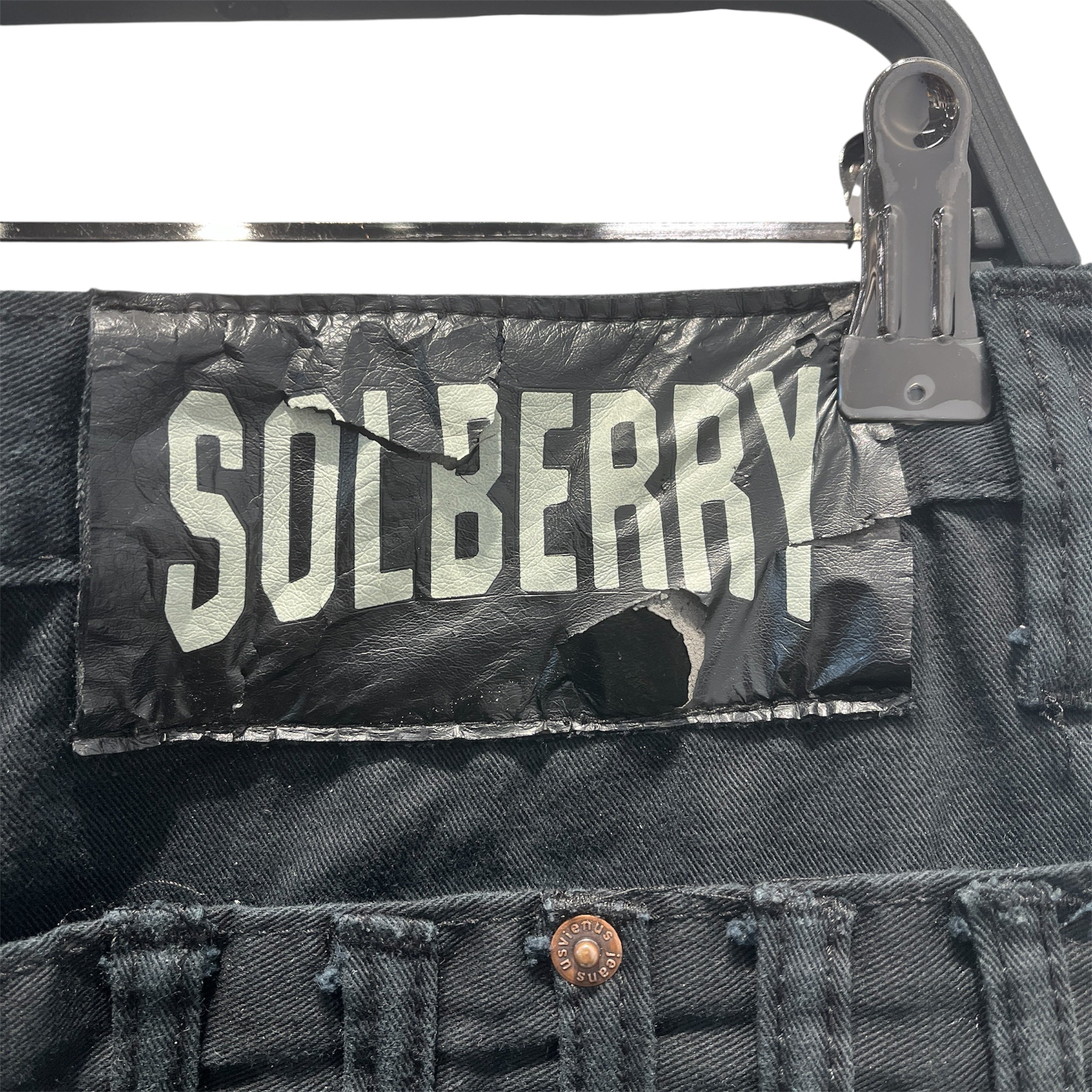 SOLBERRY/Pants/L/BLK/LOTS BELT STRAPS SCALED STRAP view 5