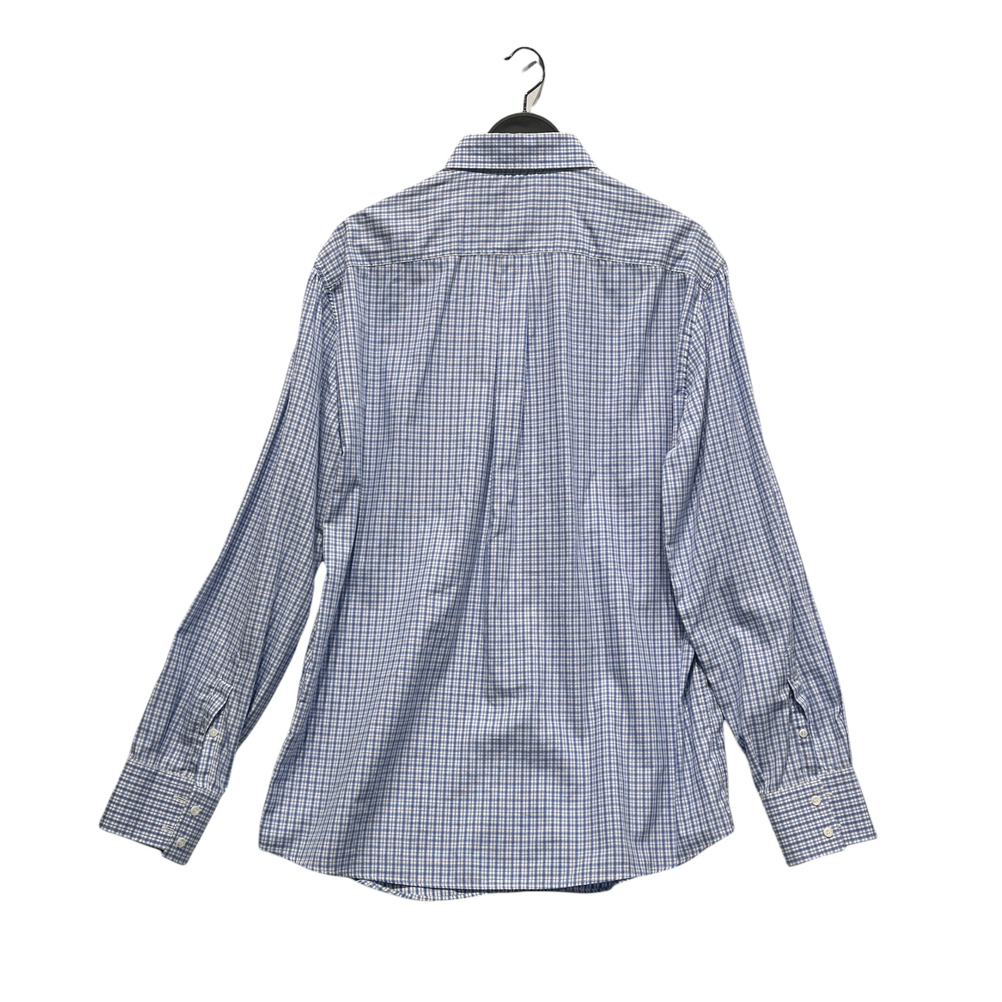 BRUNELLO CUCINELLI/LS Shirt/XXL/Cotton/BLU/Open Coller/Plaid/Blue Gingham Men's Button Up view 2