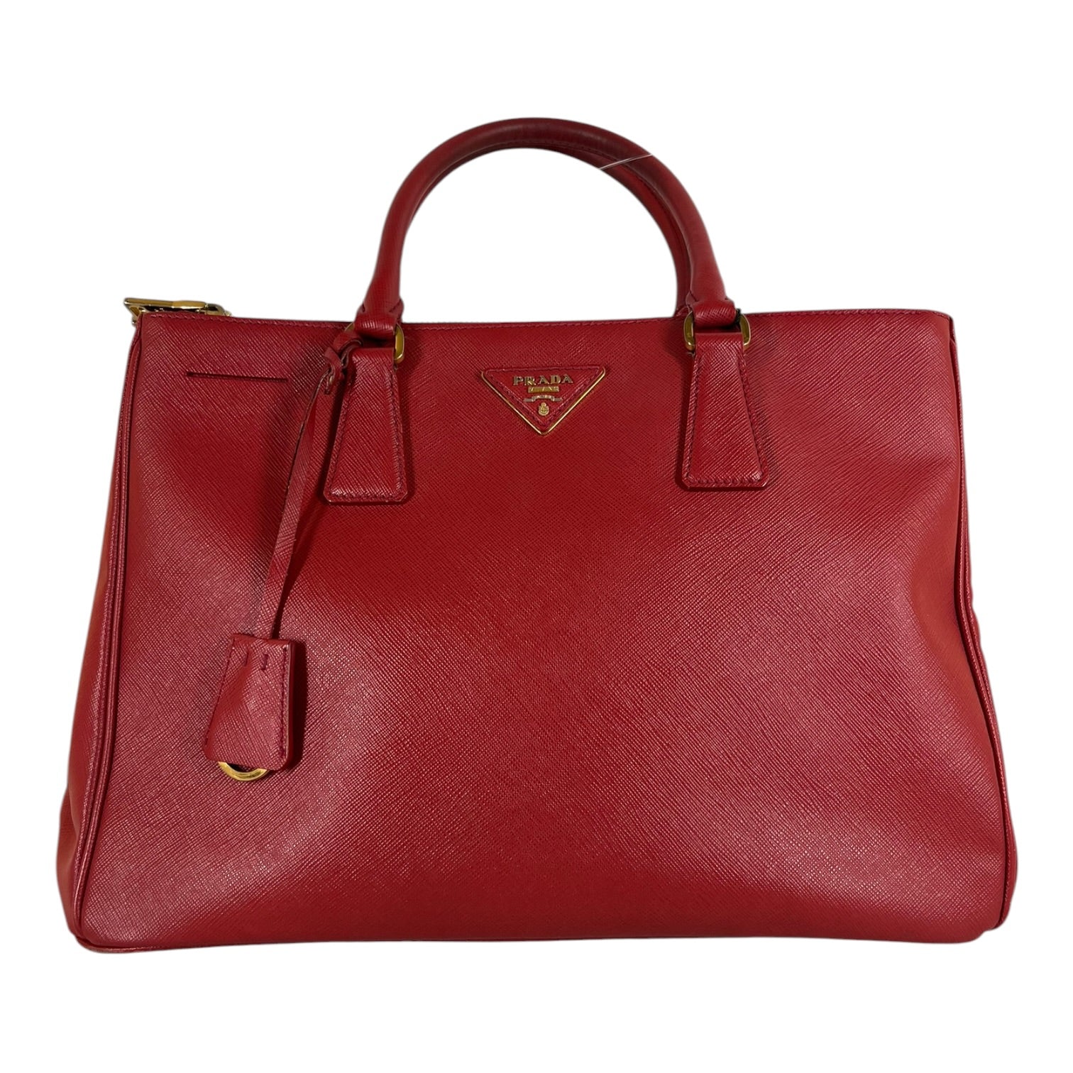 PRADA/Hand Bag/Leather/RED/DOUBLE ZIP GALLERIA view 1