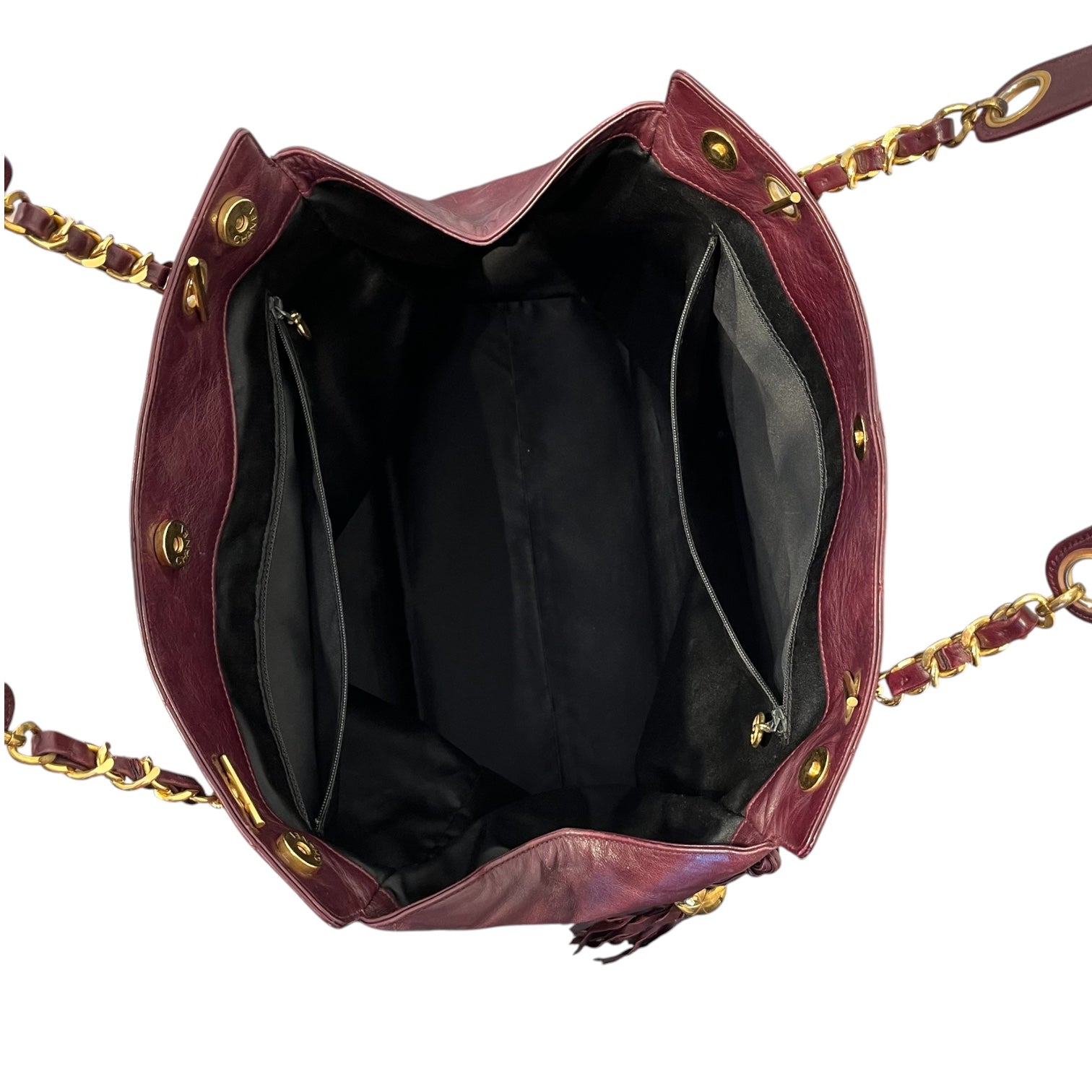 CHANEL/Hand Bag/Leather/BRD/VINTAGE TASSLE CHARM BAG view 4